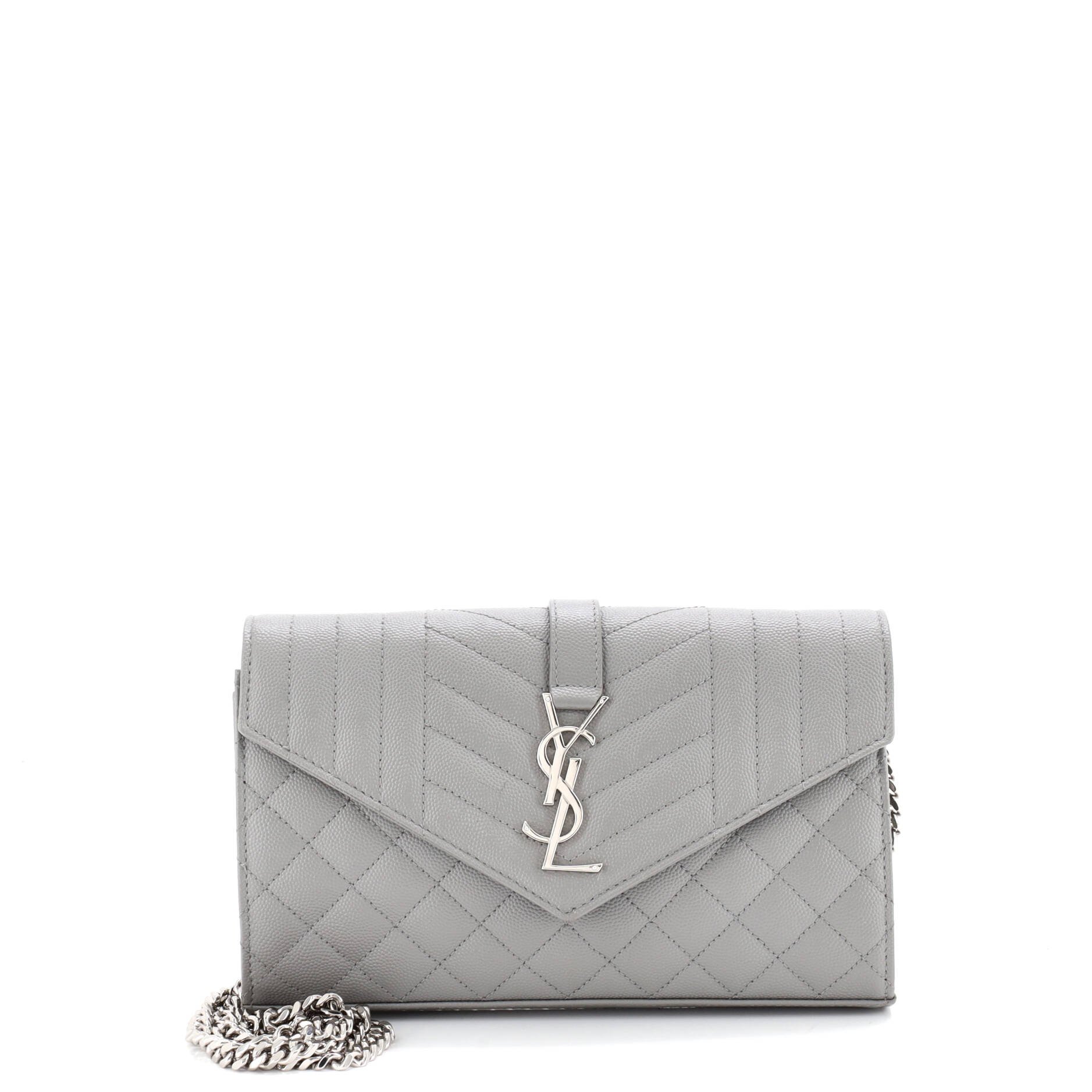 Classic Monogram Chain Wallet Mixed Matelasse Leather Medium