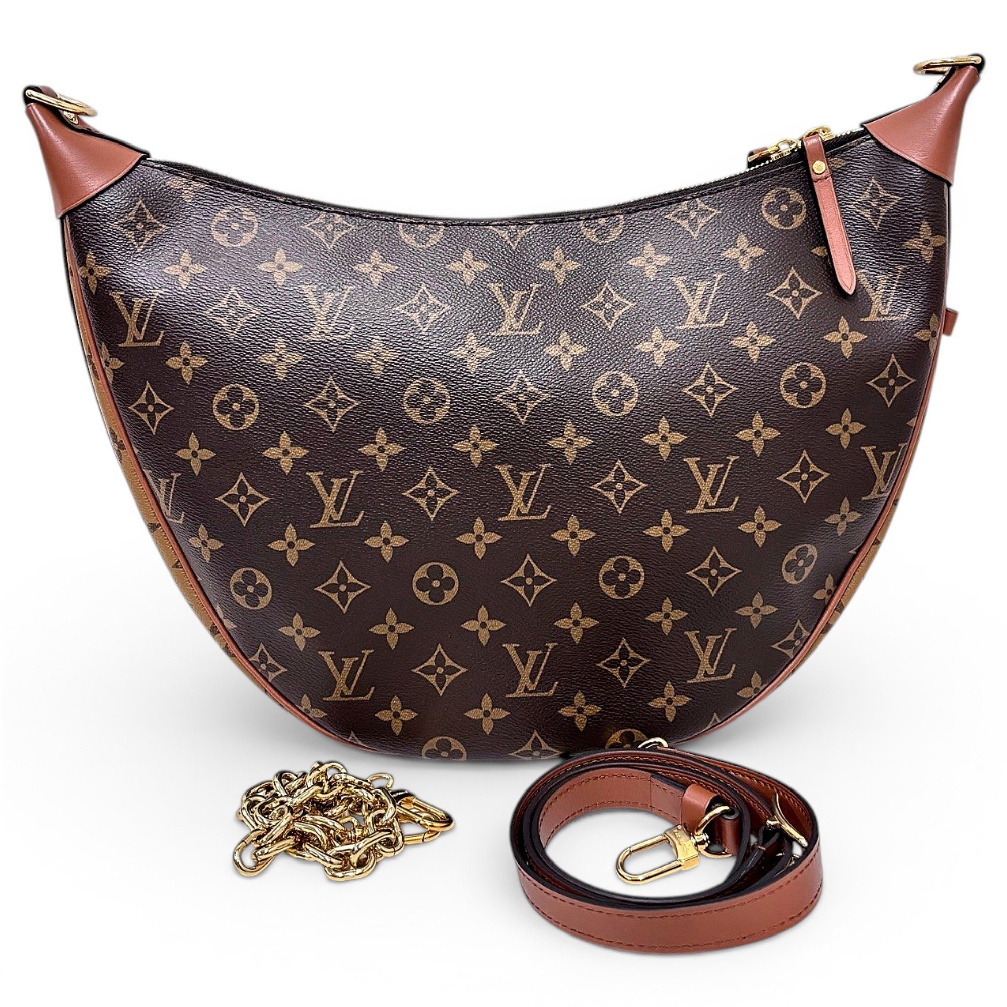 Loop leather handbag