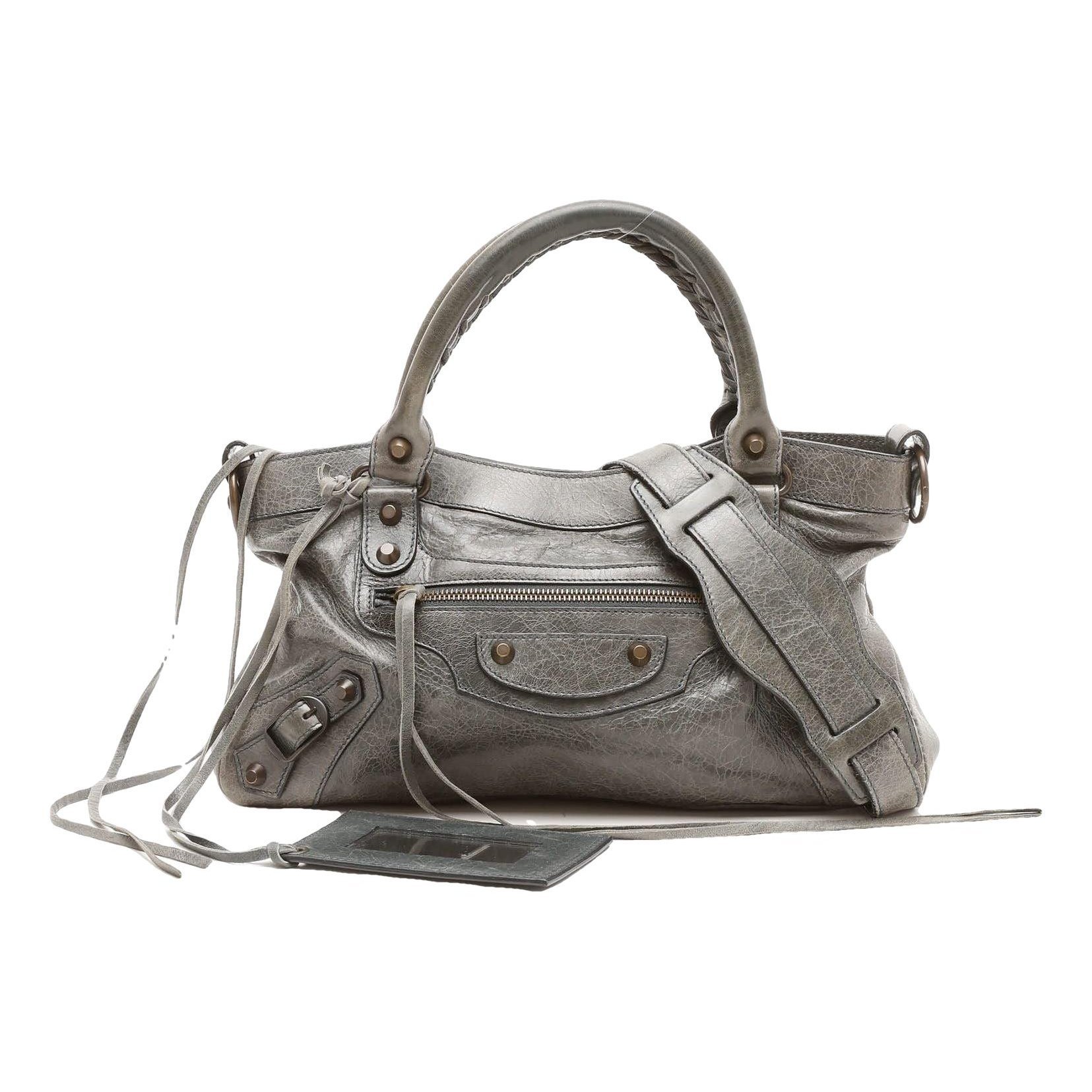 First leather handbag