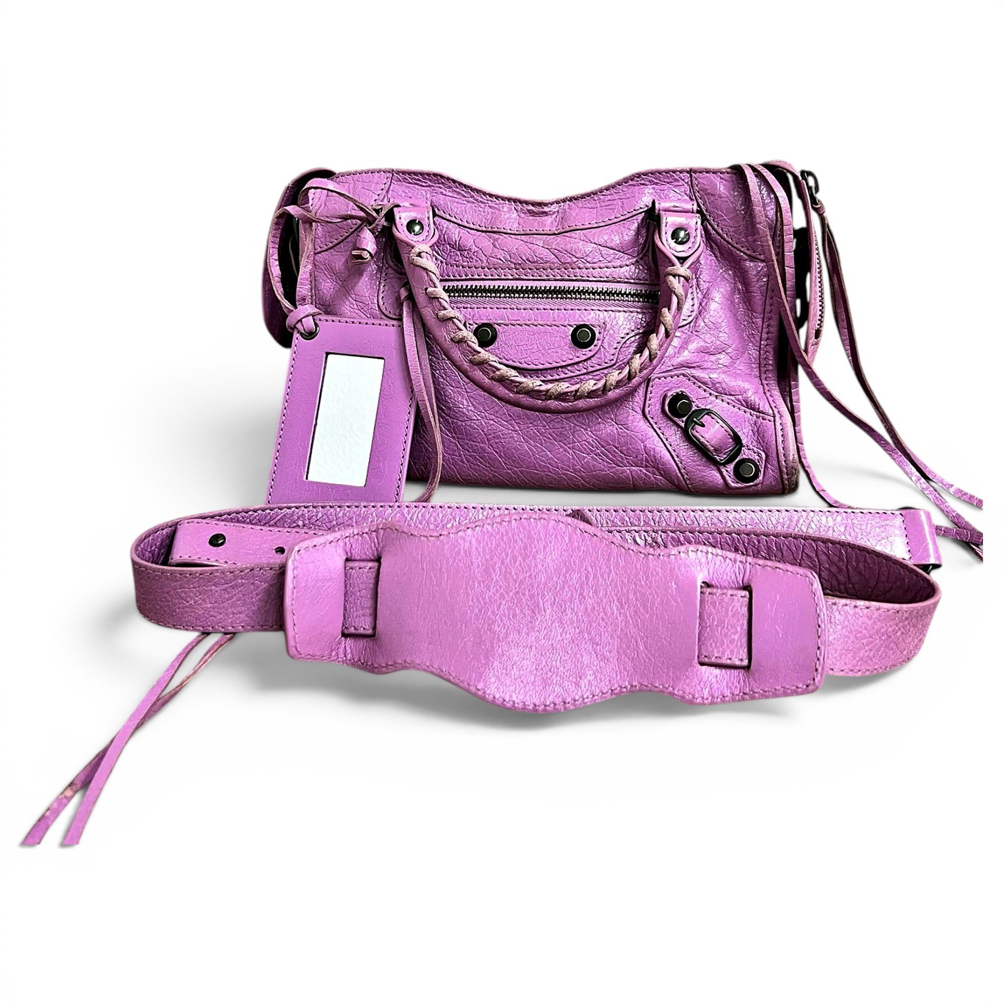 City leather handbag