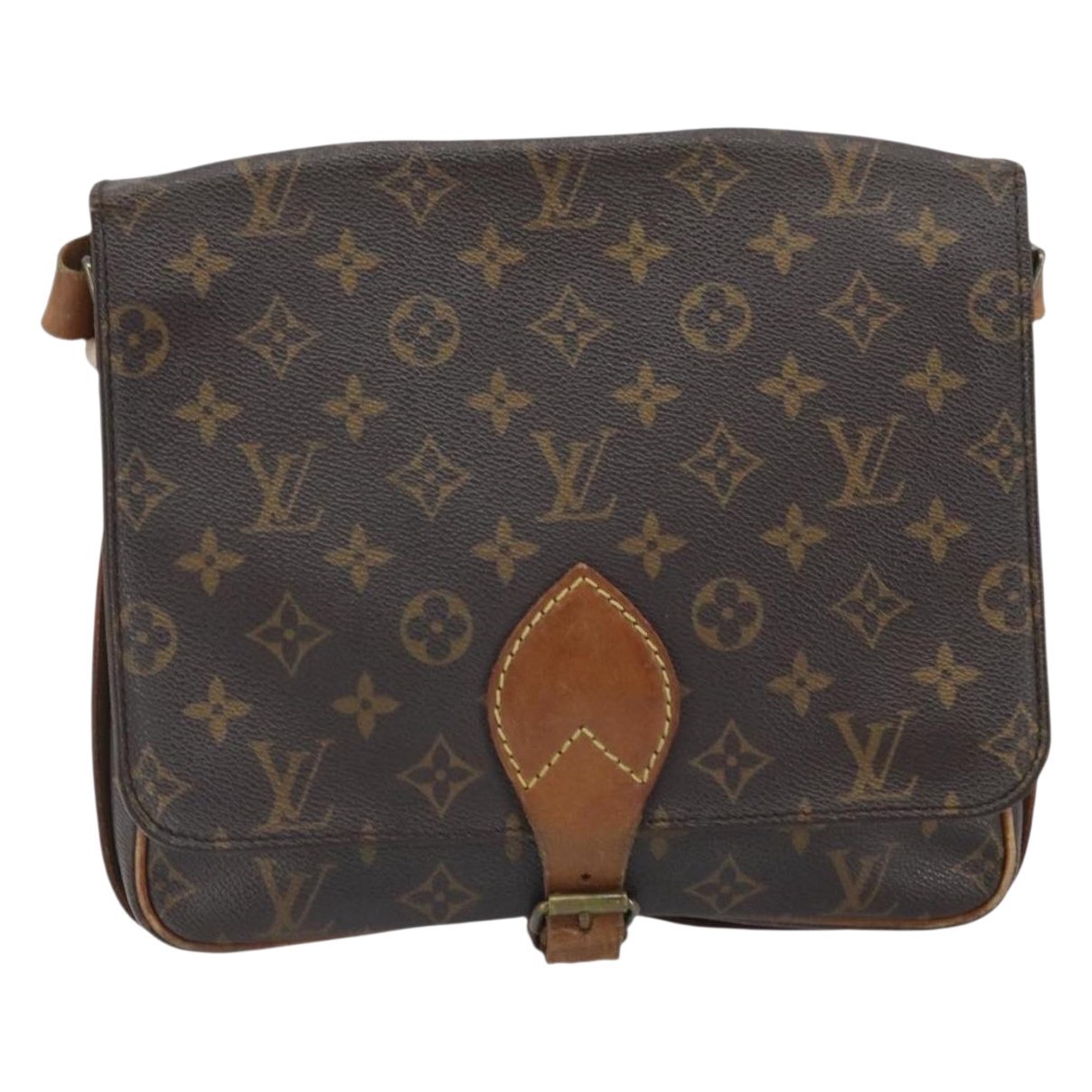 Cartouchière leather handbag