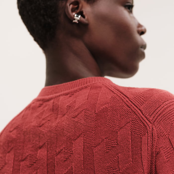 Rouge Sanguine "H" Long-sleeve Sweater