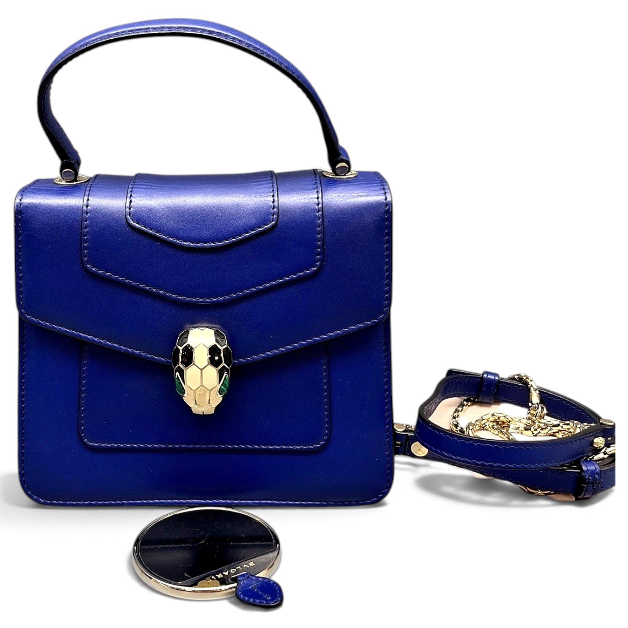 Serpenti leather handbag