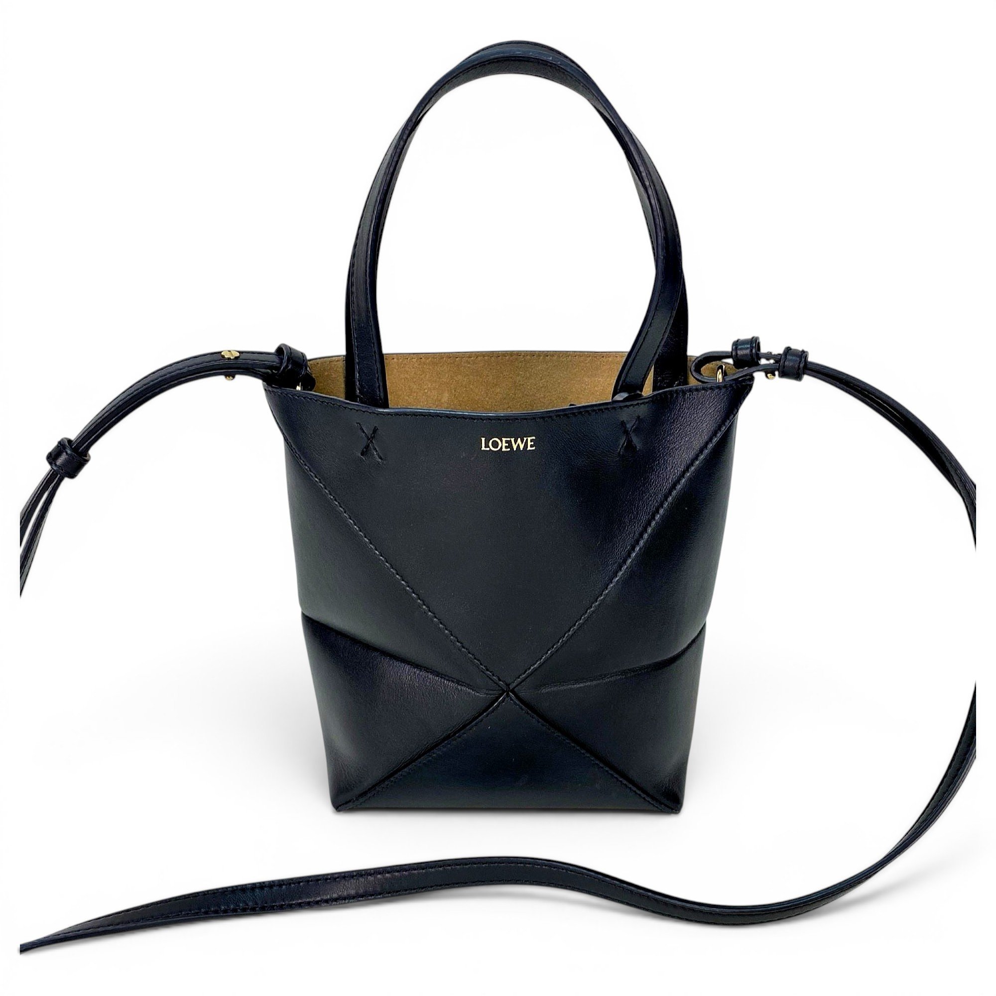 Puzzle Fold leather tote