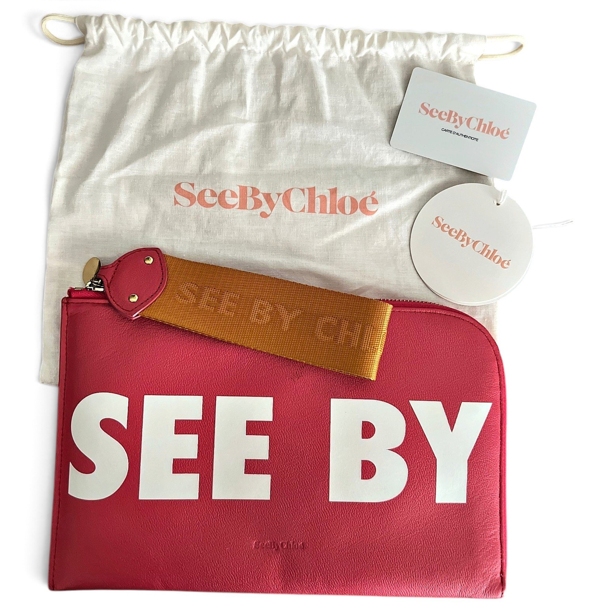 Leather clutch bag