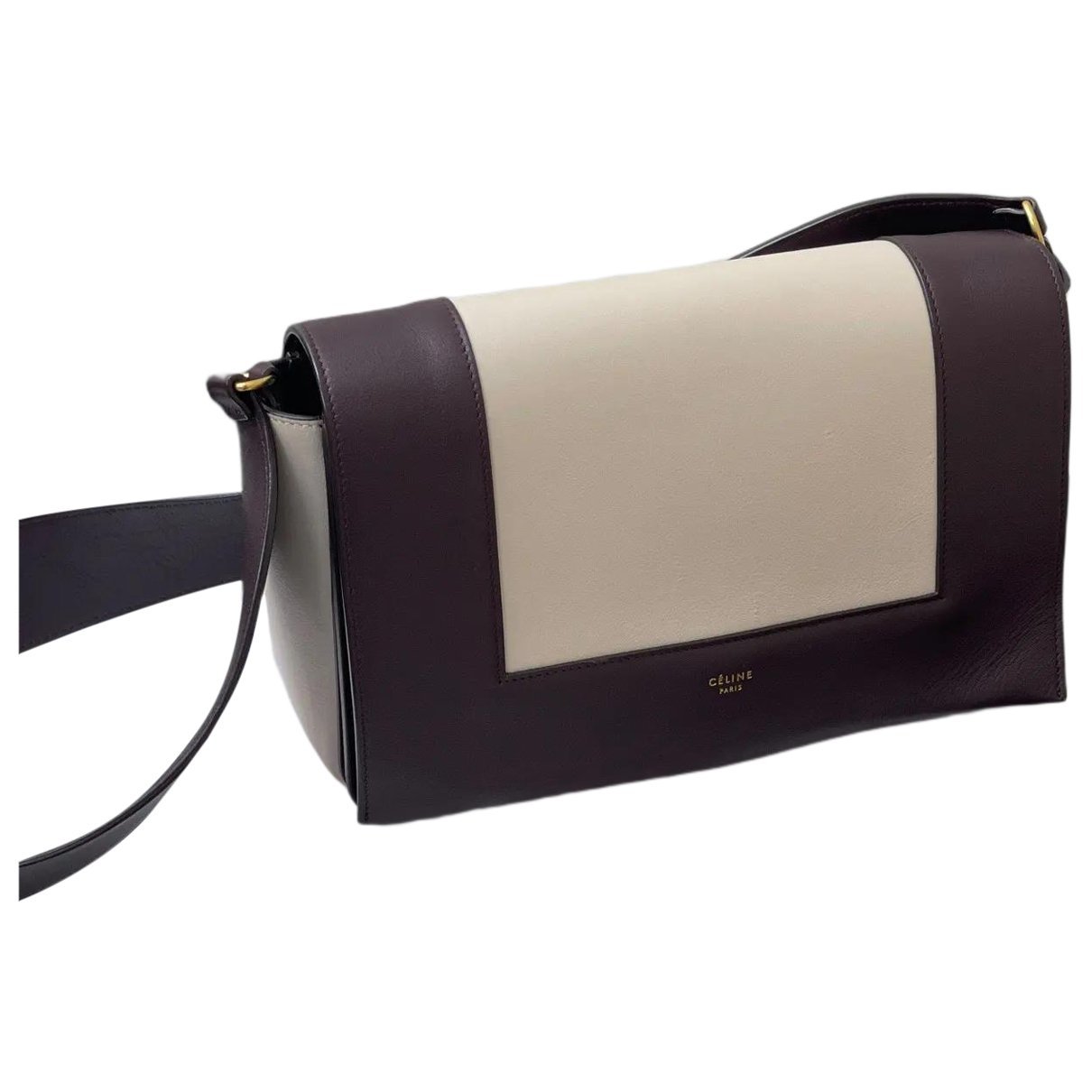 Frame leather handbag