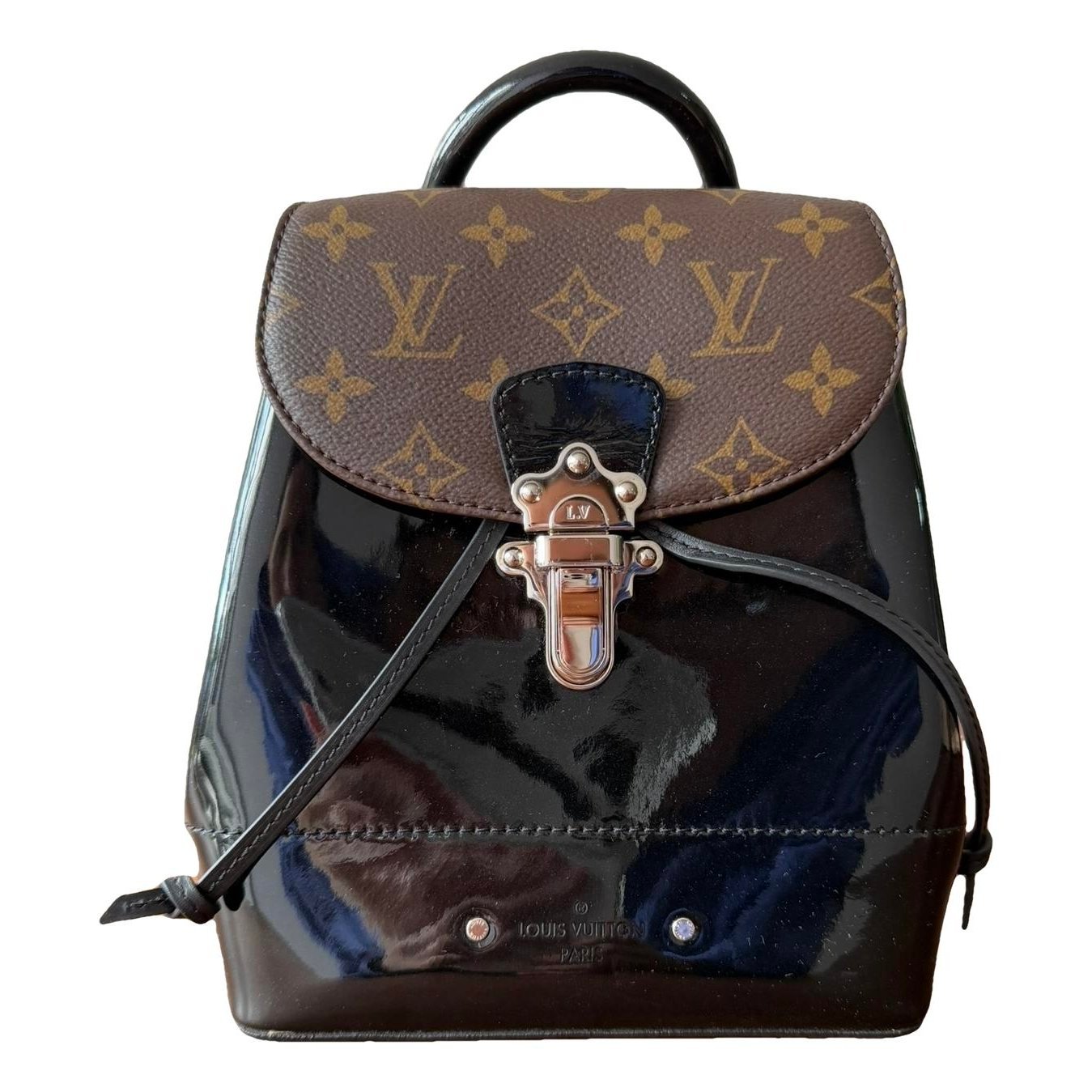 Hot Springs patent leather backpack