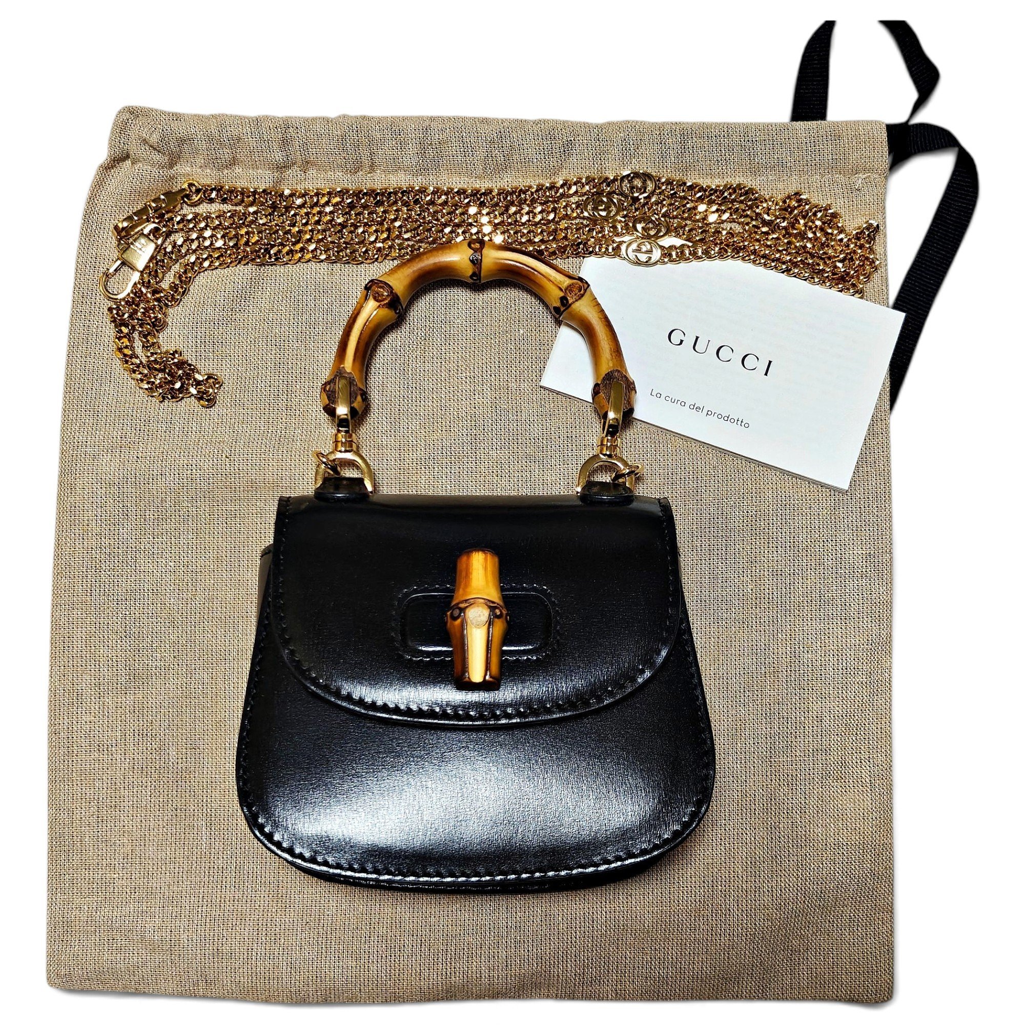 Bamboo leather mini bag