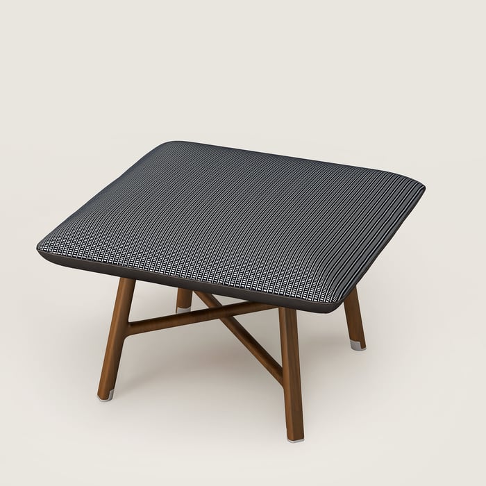 Les Necessaires d'Hermès "Carre d'Assise" Low Stool, High Model