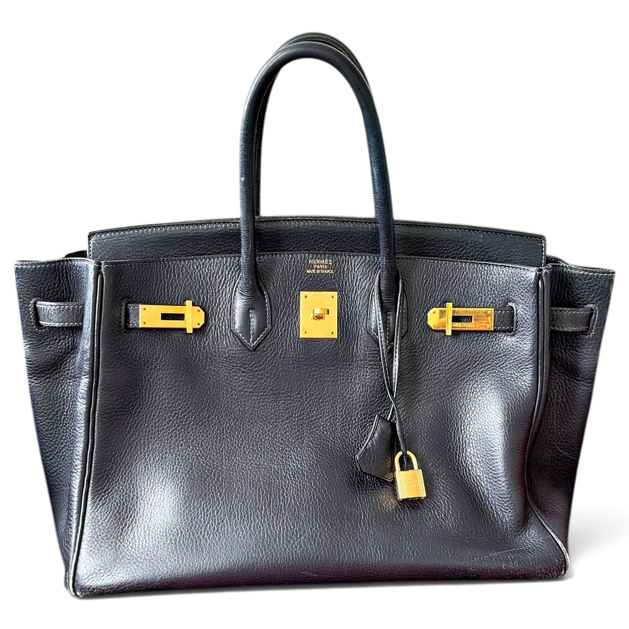 Birkin 35 leather handbag