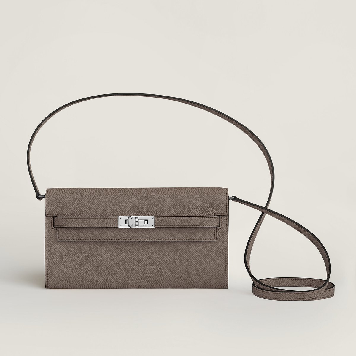 Gris Étain Kelly Classique to Go Wallet