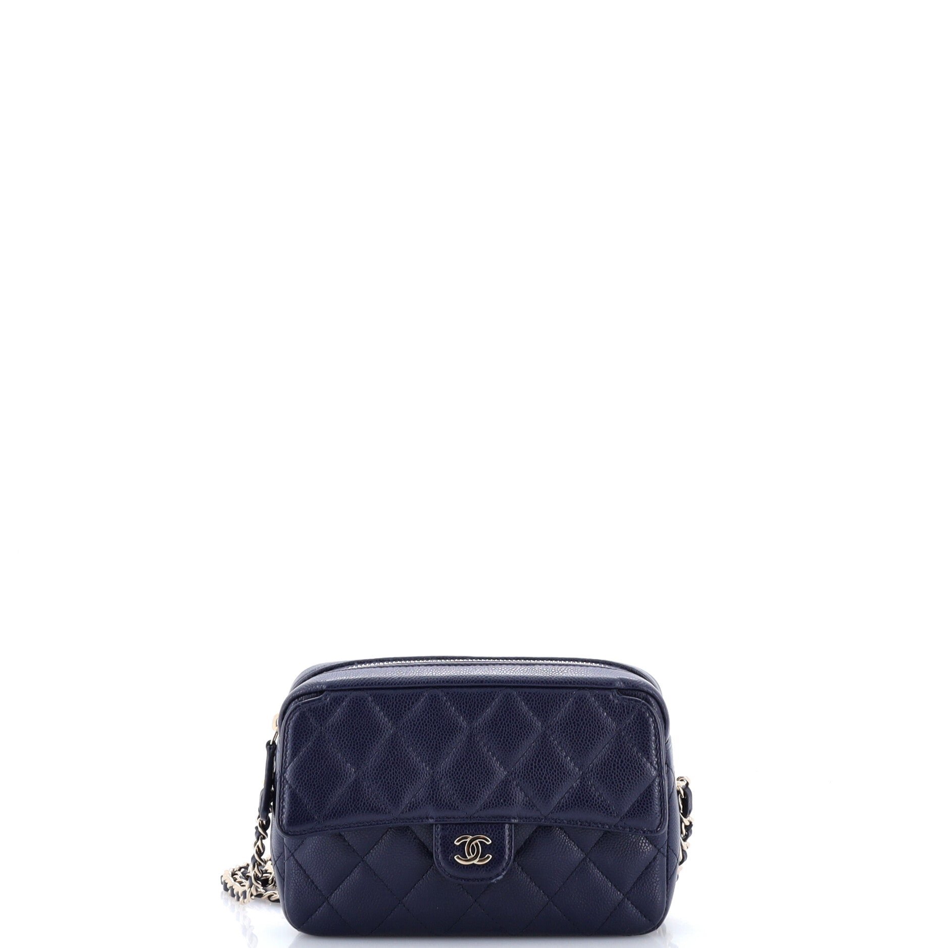 CC Flap Chain Camera Bag Quilted Caviar Small