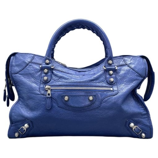 City leather handbag