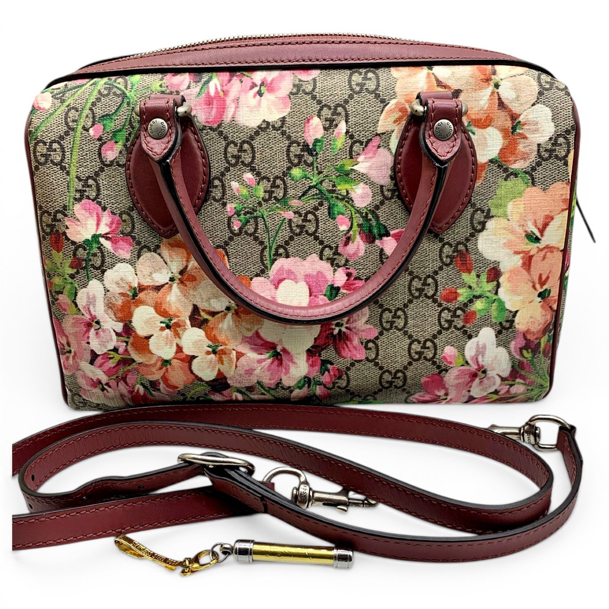 Boston leather handbag