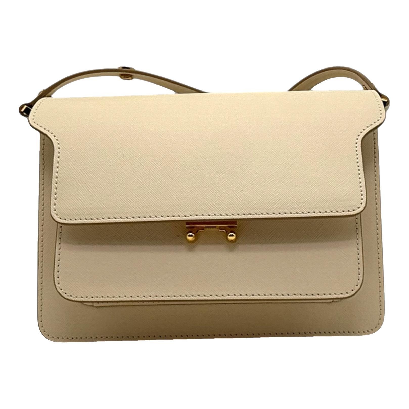 Trunk leather crossbody bag