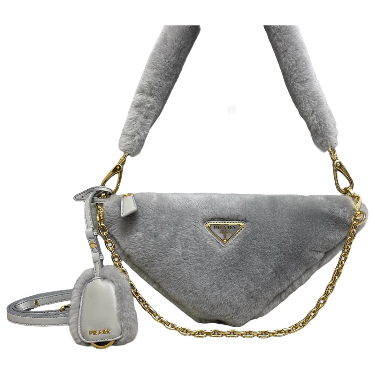 Triangle cashmere handbag