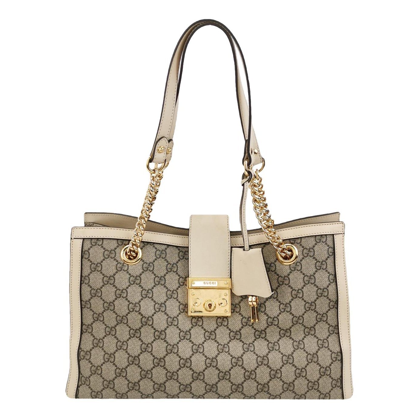 Padlock leather handbag