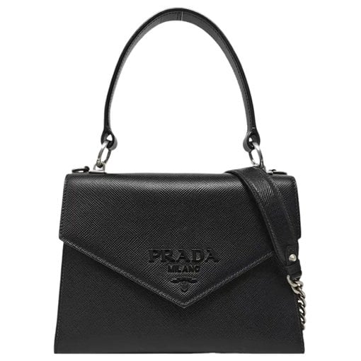 Monochrome leather handbag