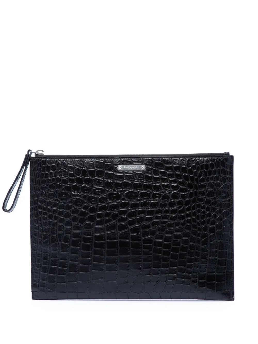 2017 Croc Embossed Leather clutch bag