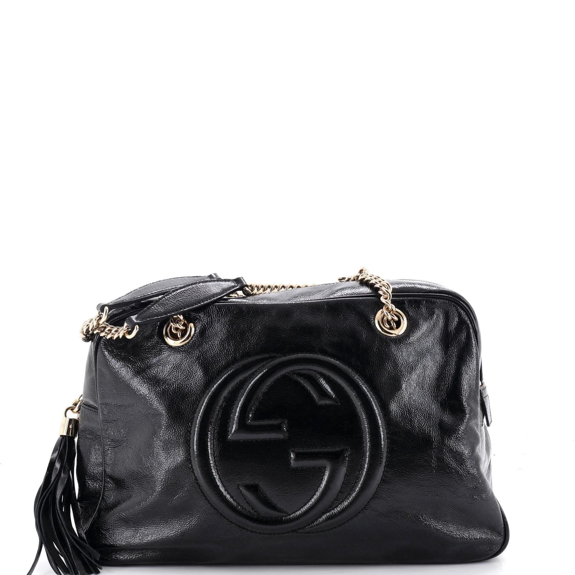 Patent leather handbag