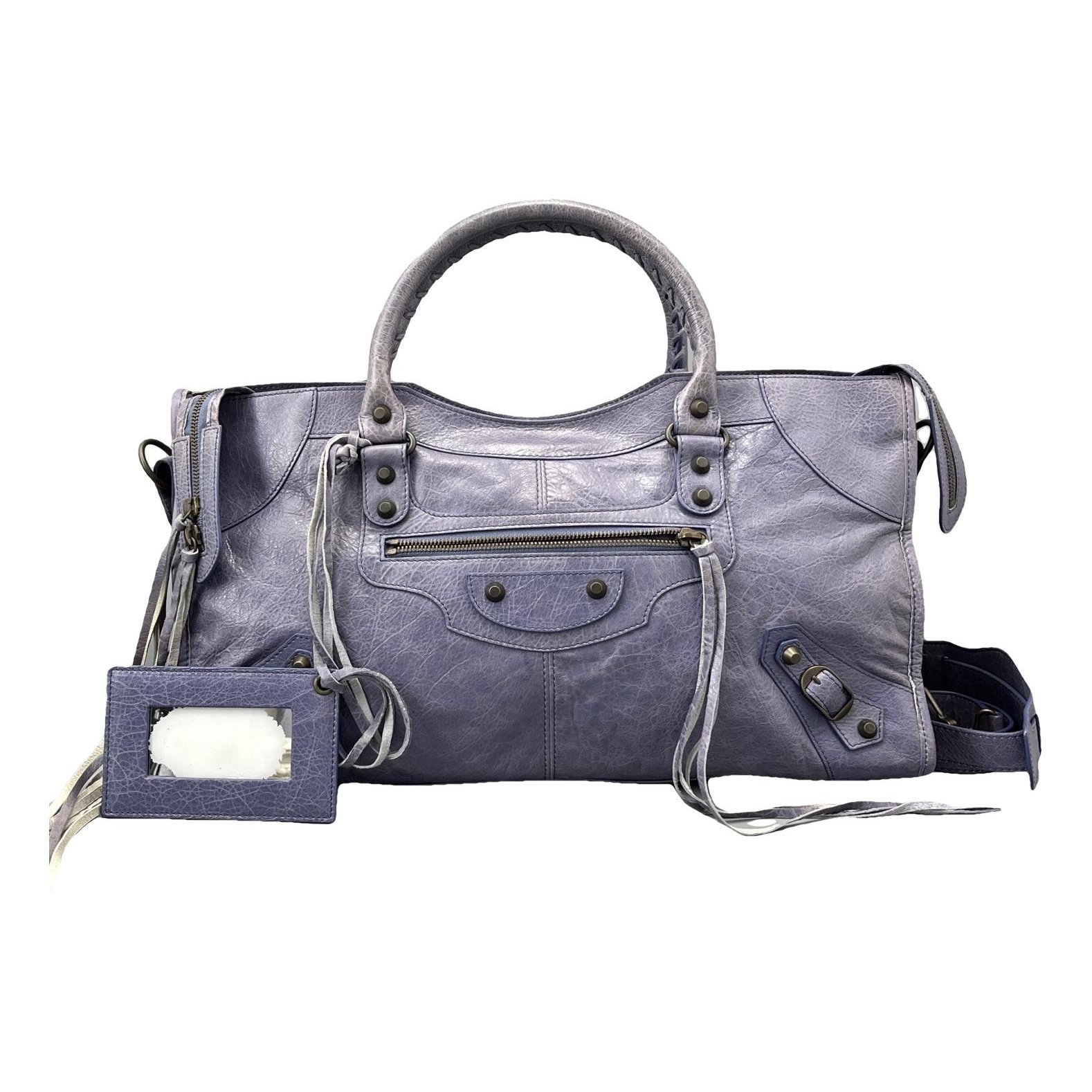 City leather handbag