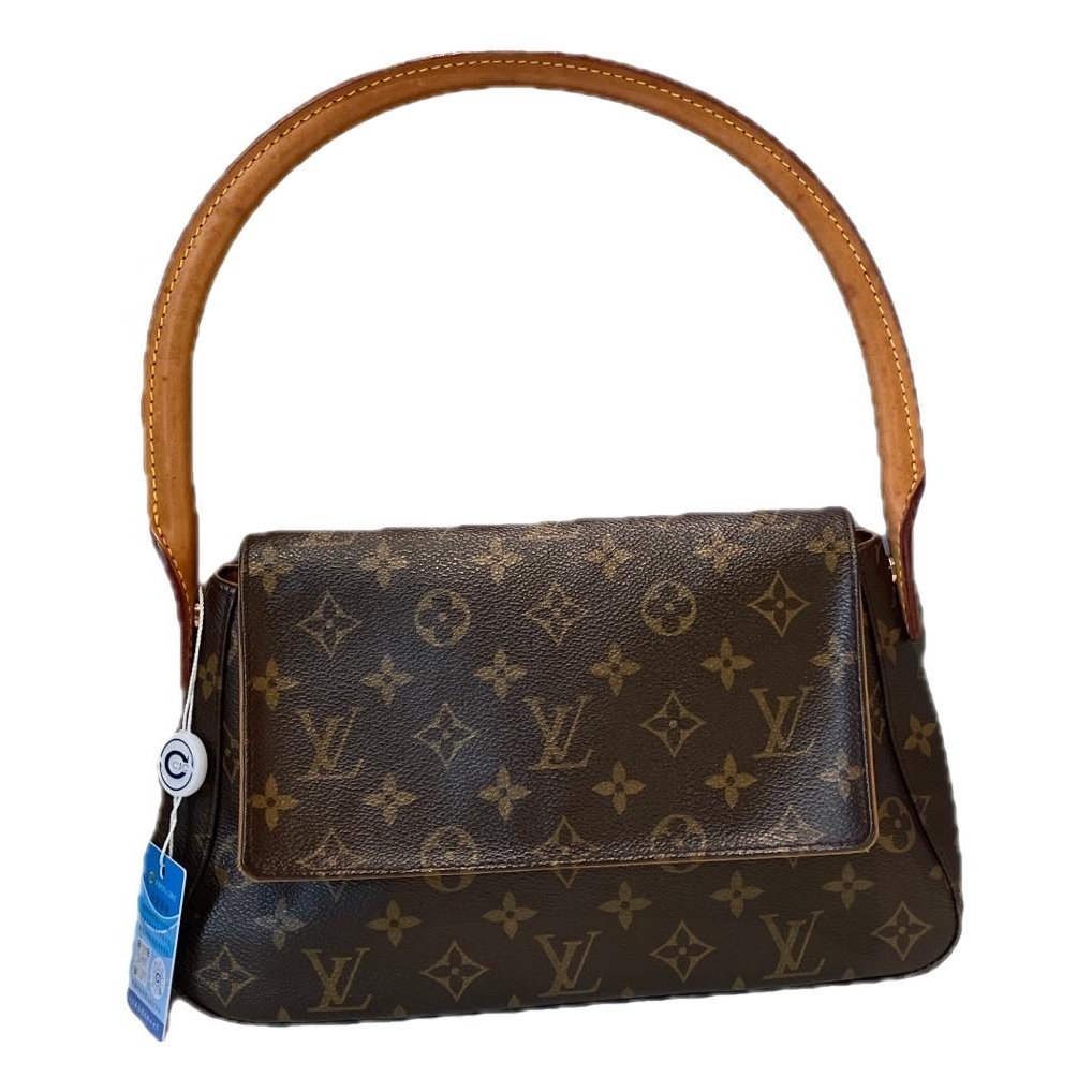 Looping leather handbag
