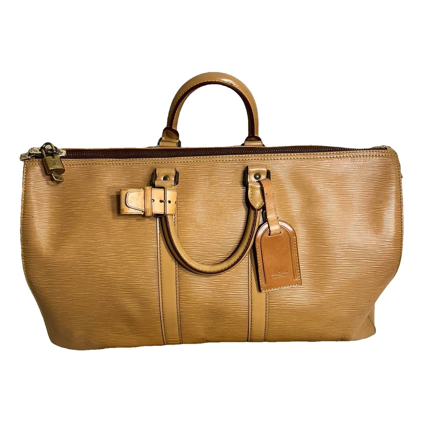 Keepall leather travel bag