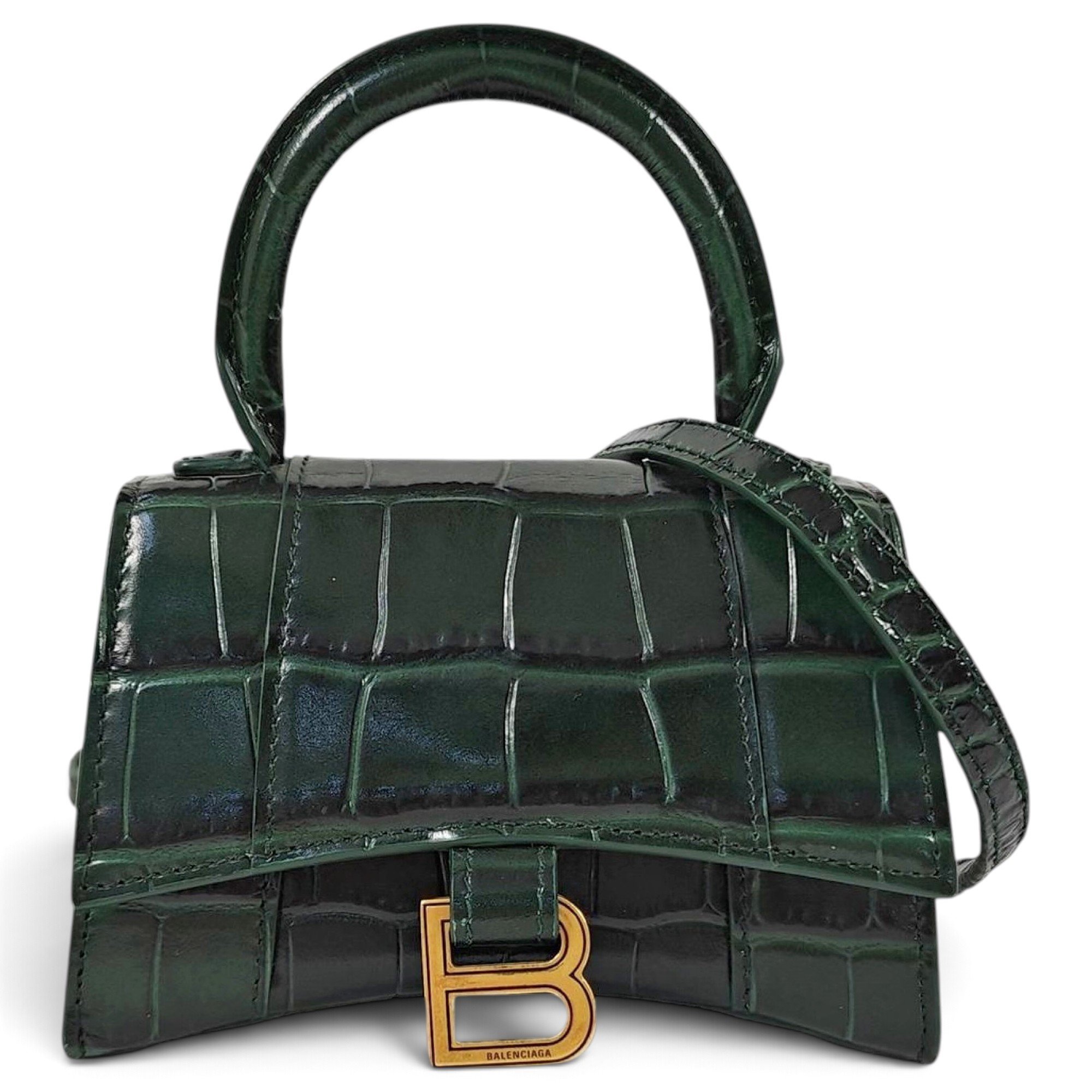 Hourglass leather crossbody bag