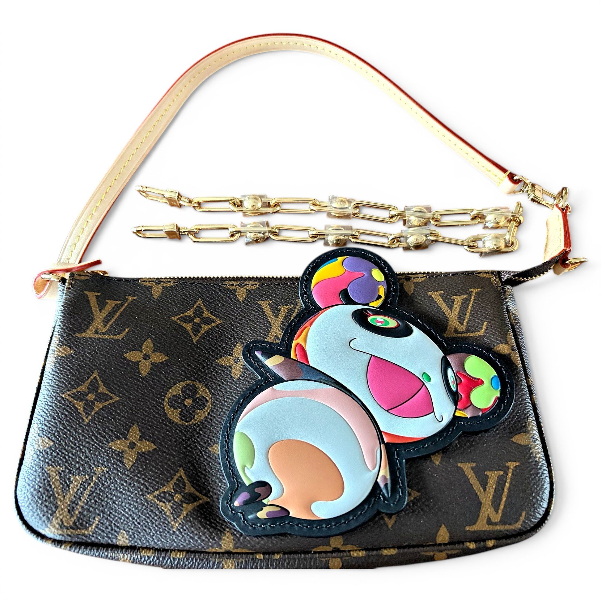 Leather clutch bag