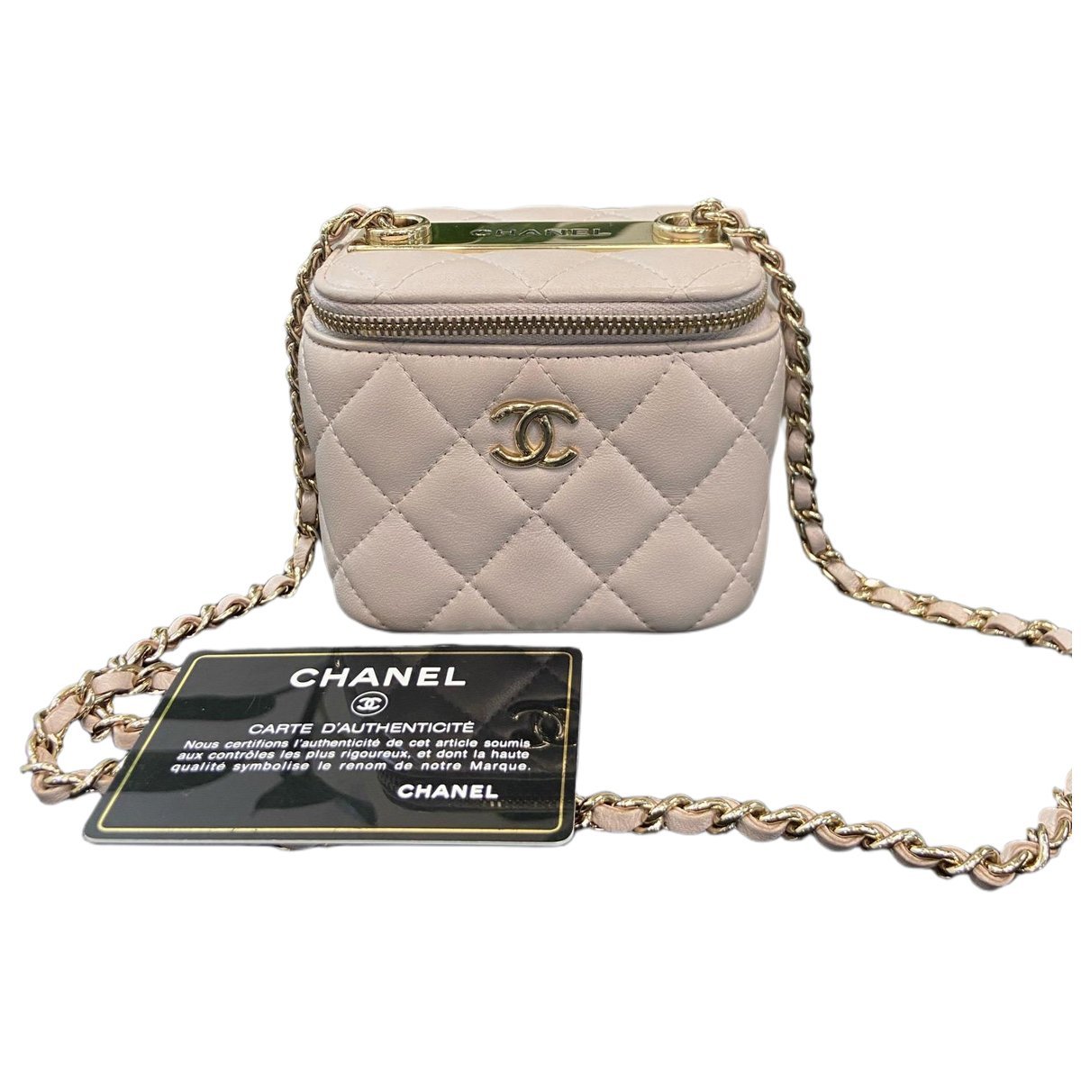 Trendy CC Vanity leather crossbody bag