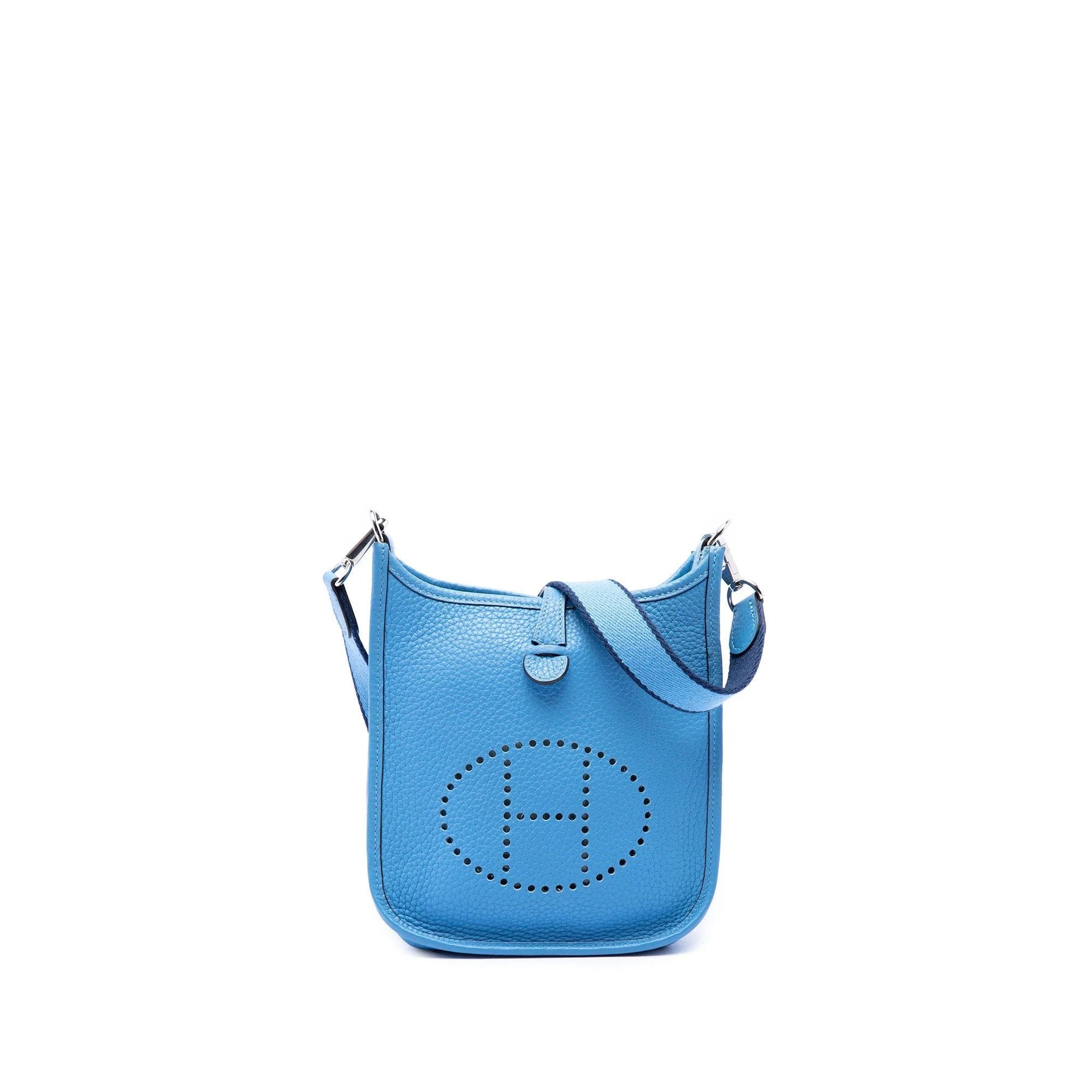 Hermes Evelyne Handbag Bleu Jean Clemence Leather 2015