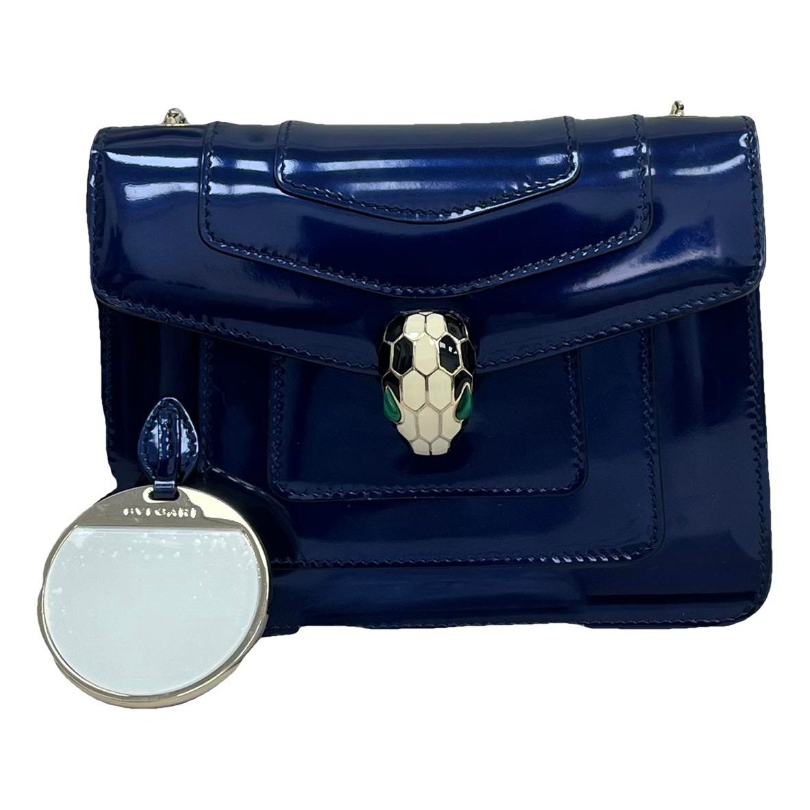 Serpenti patent leather handbag