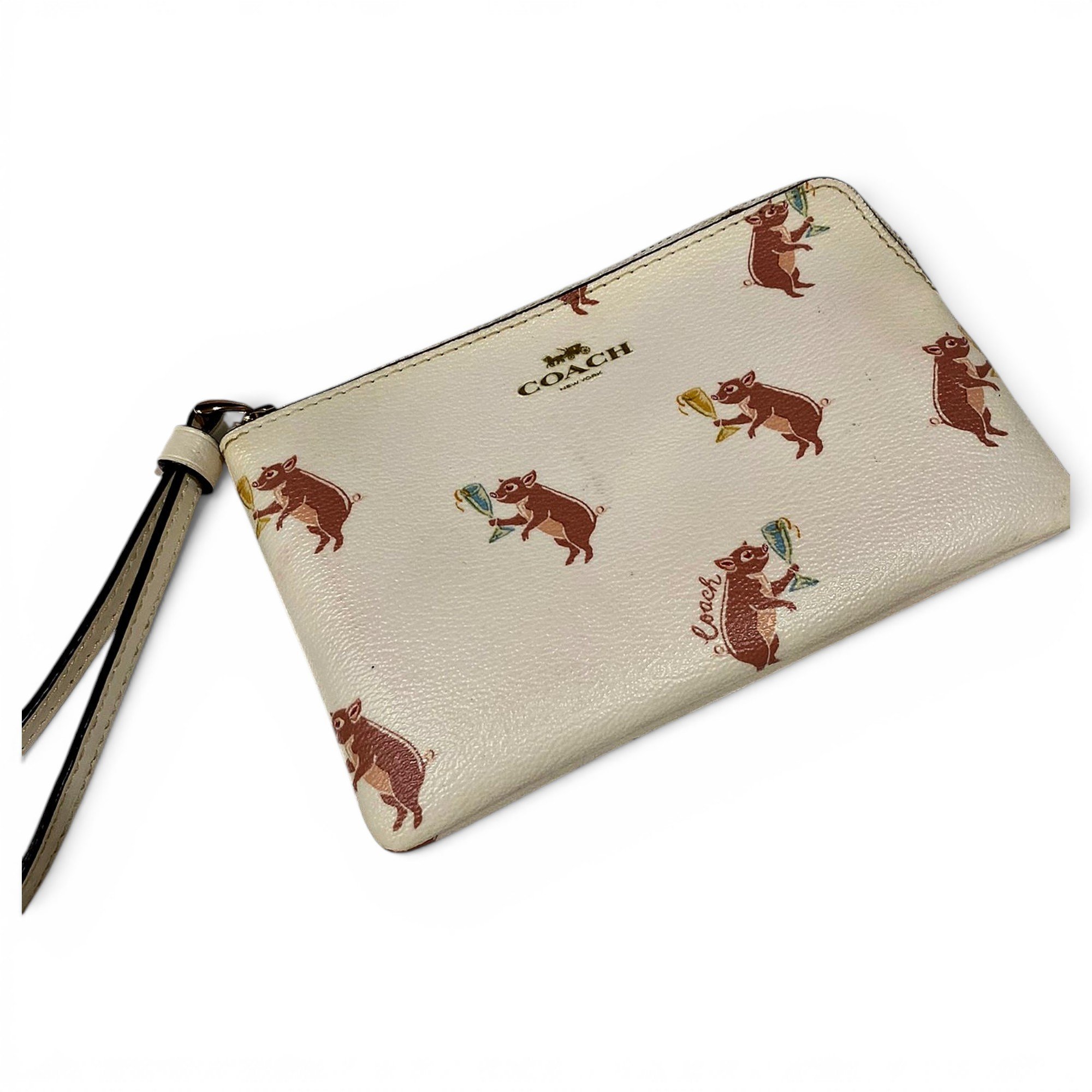 Leather clutch bag