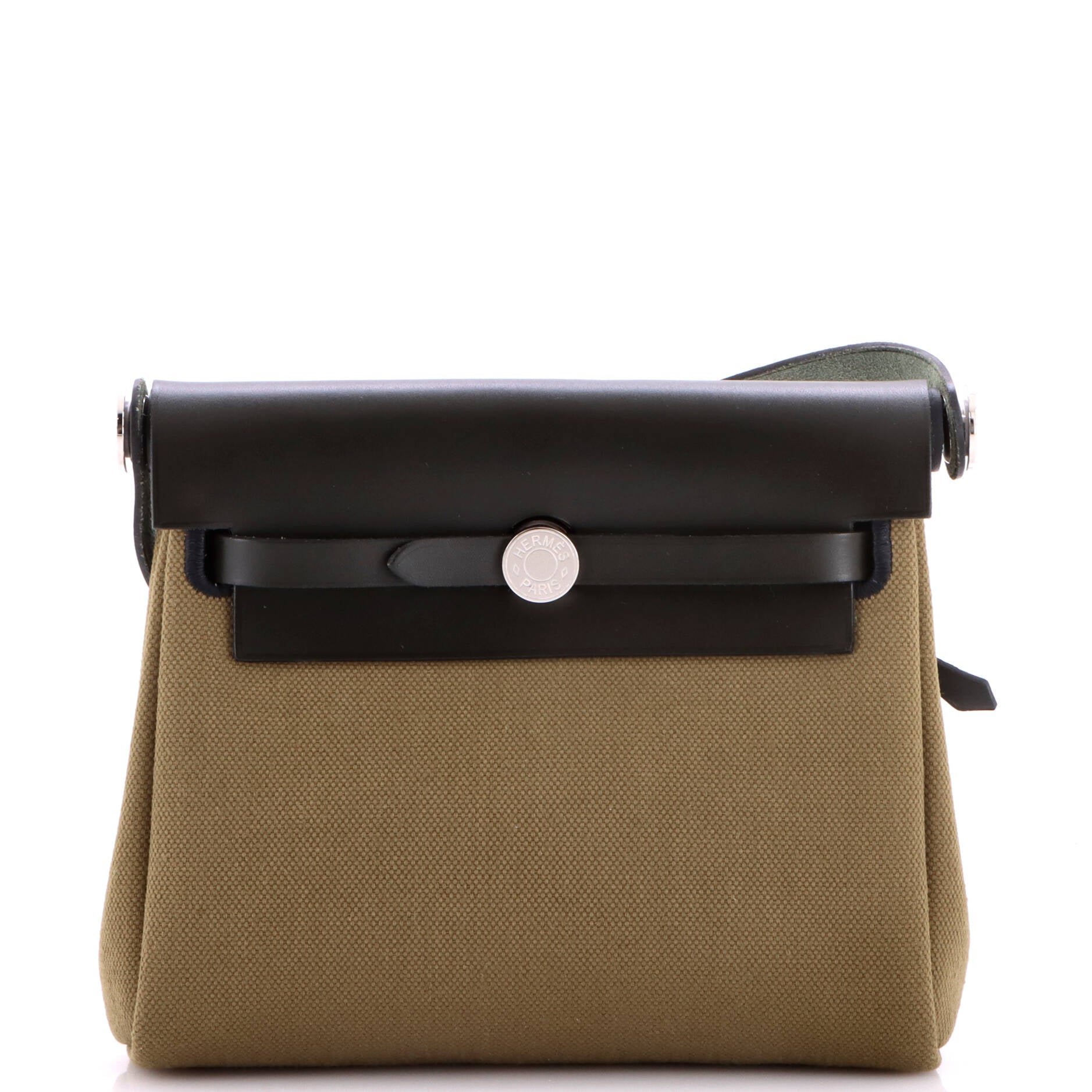 Herbag Zip Toile and Leather 20