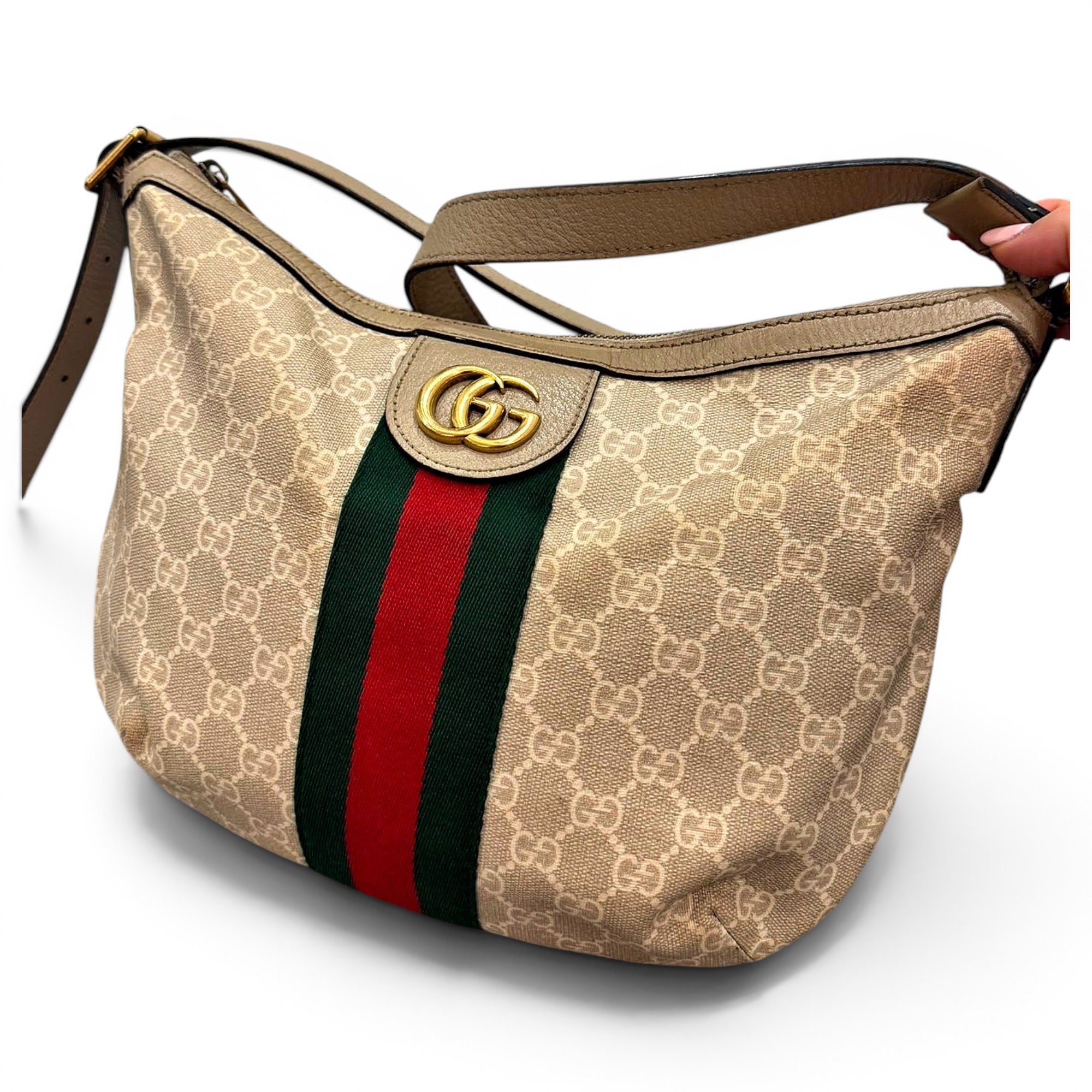 Ophidia Hobo leather handbag