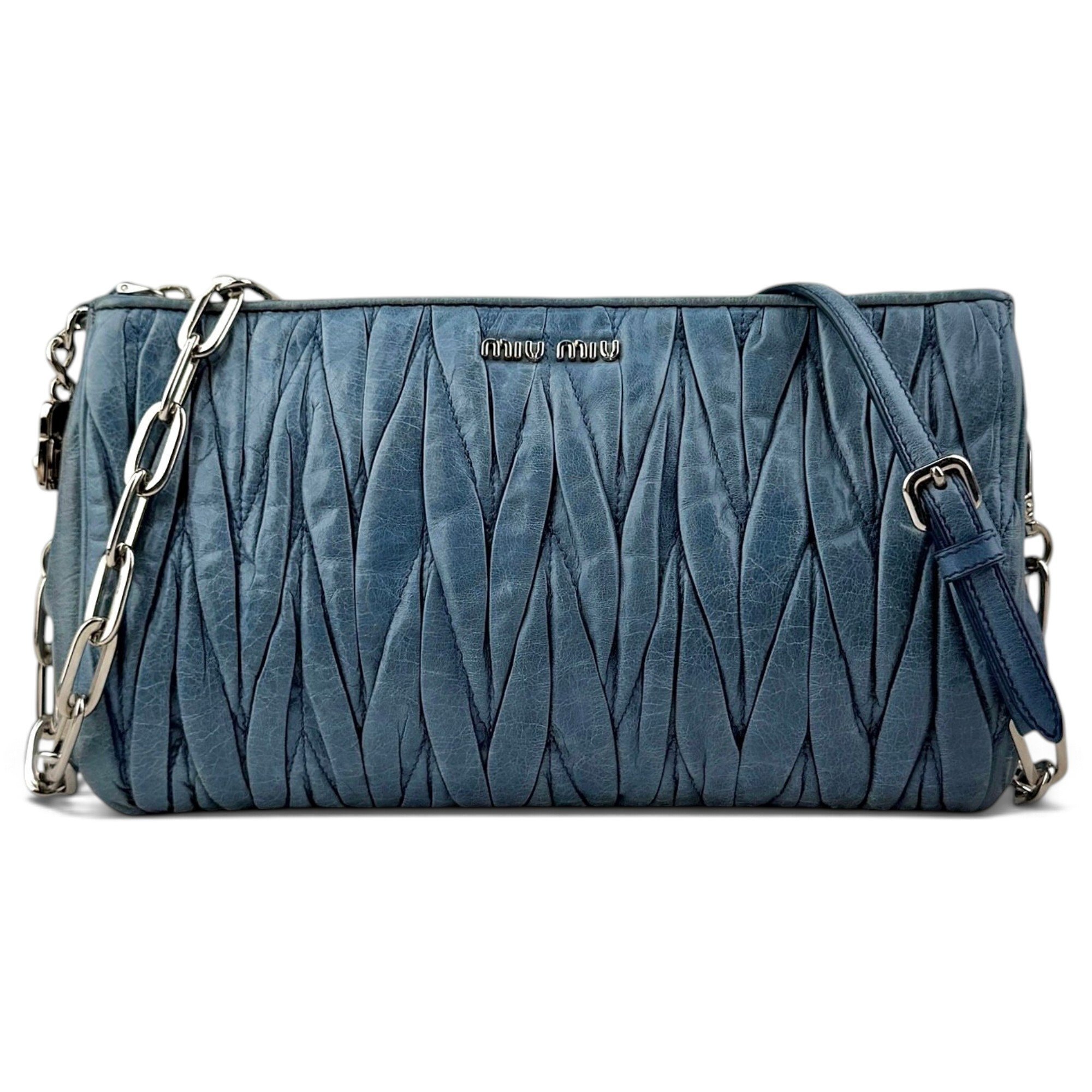 Matelassé leather crossbody bag