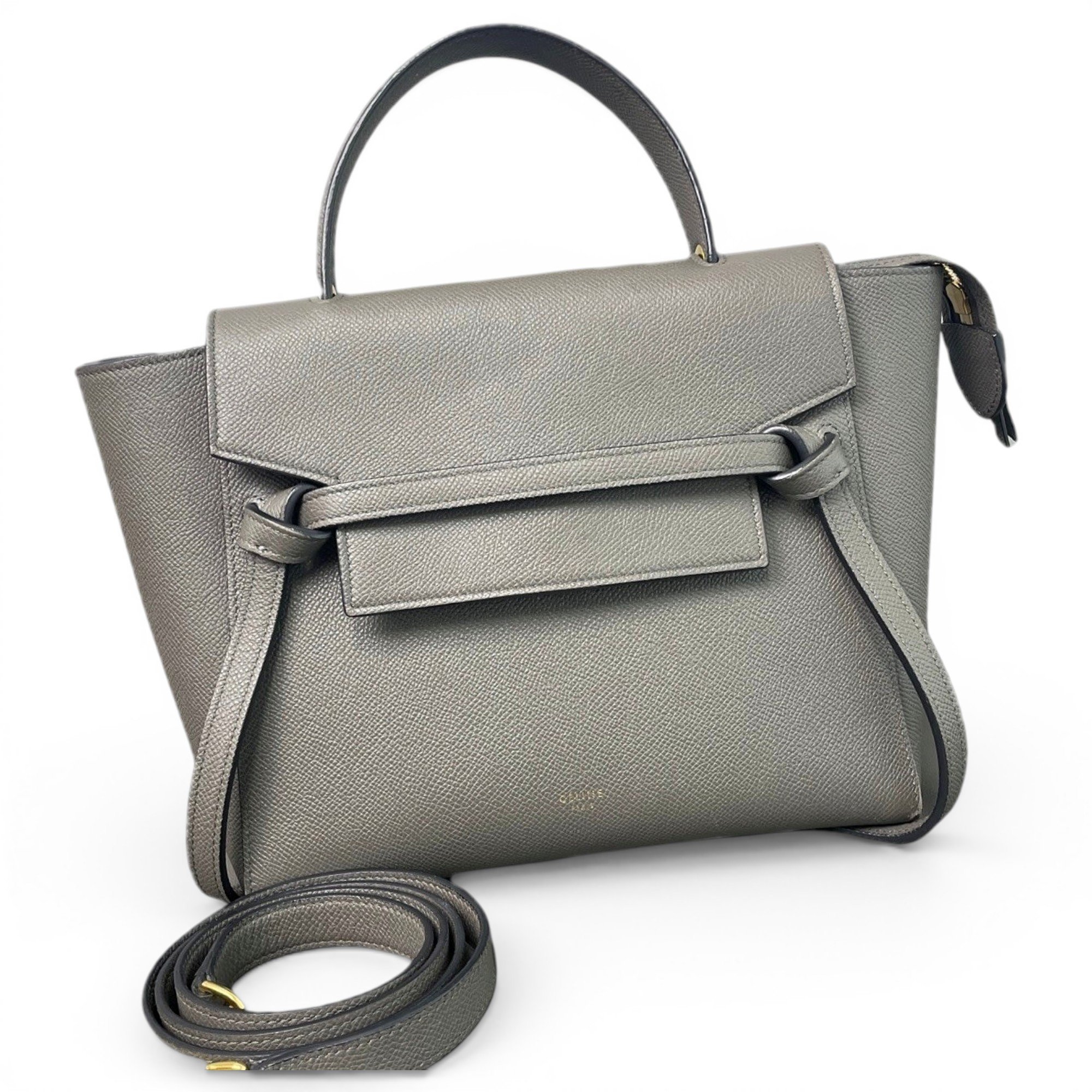 Belt leather handbag