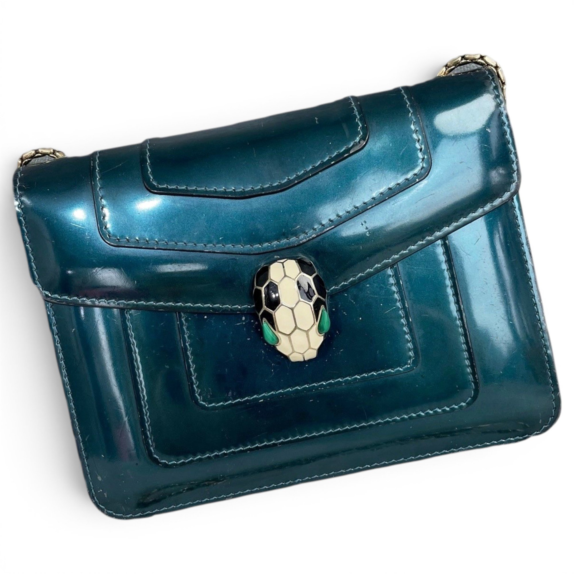 Serpenti leather handbag