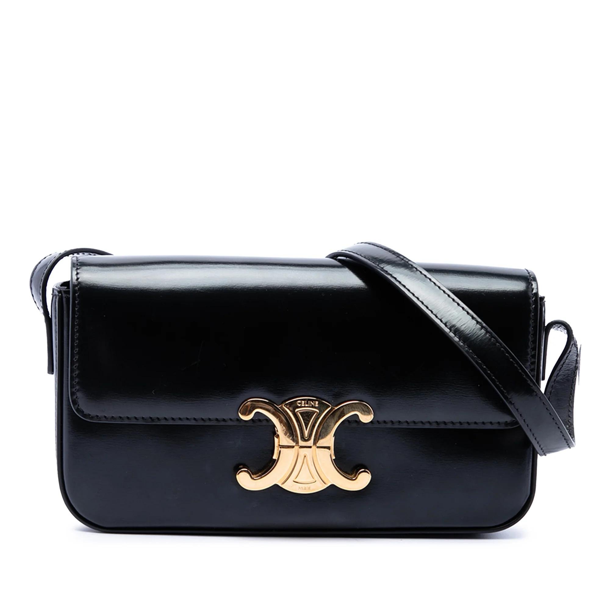 Triomphe pony-style calfskin handbag