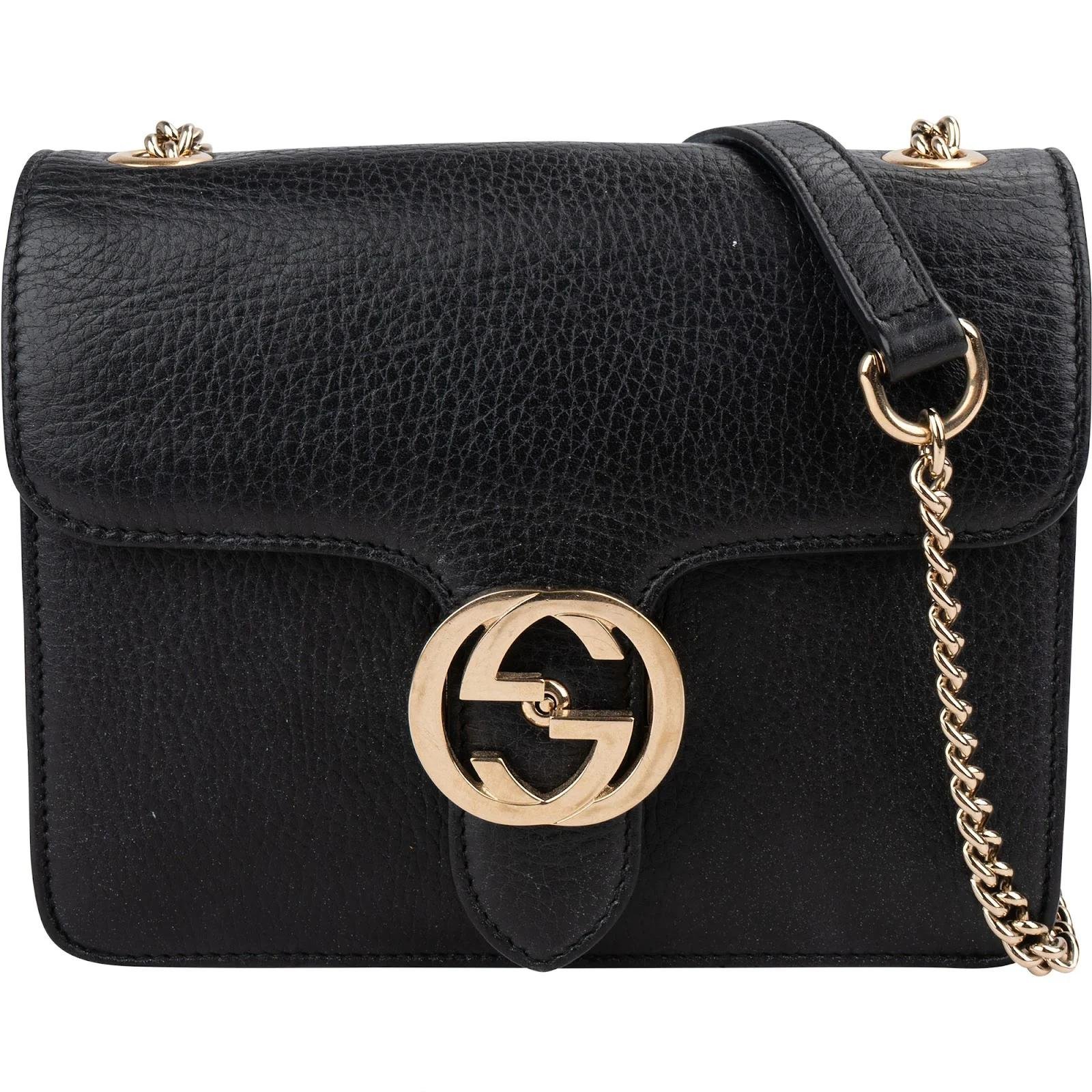 Interlocking leather crossbody bag