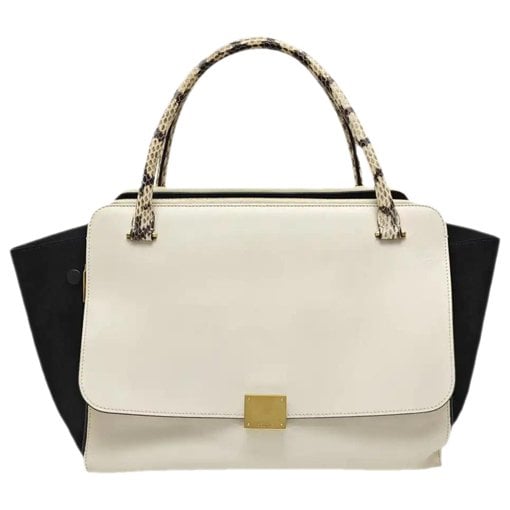 Trapèze leather handbag