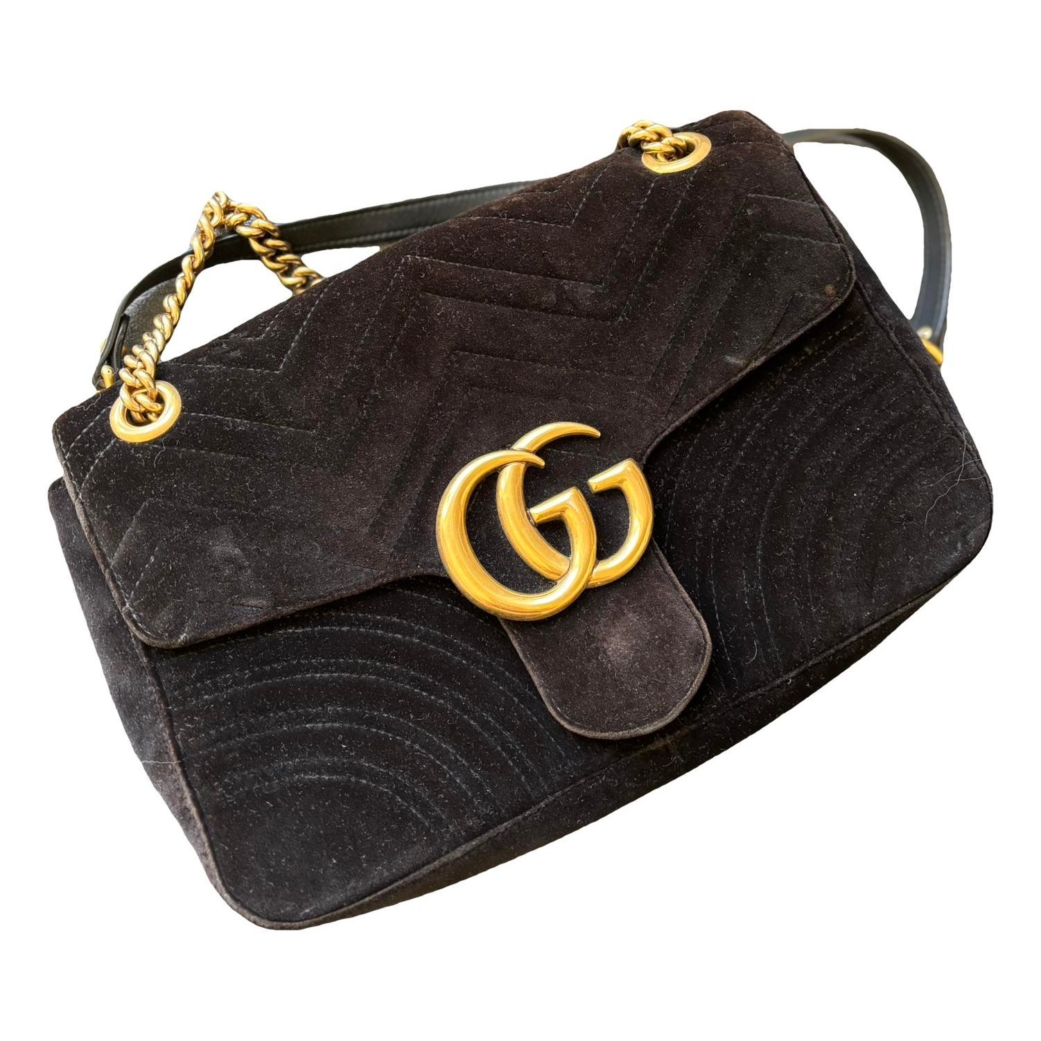 GG Marmont Chain Flap velvet crossbody bag