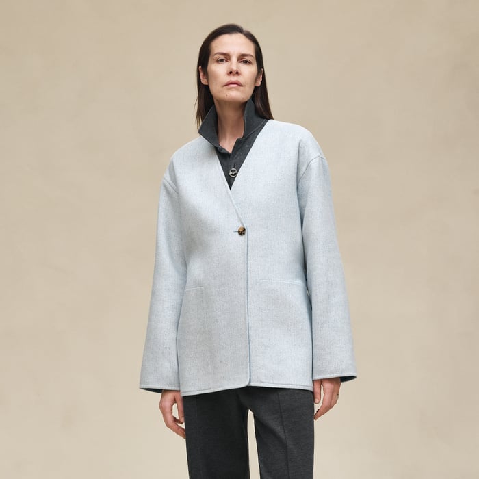 Bleu Trench Modular Cashmere Coat