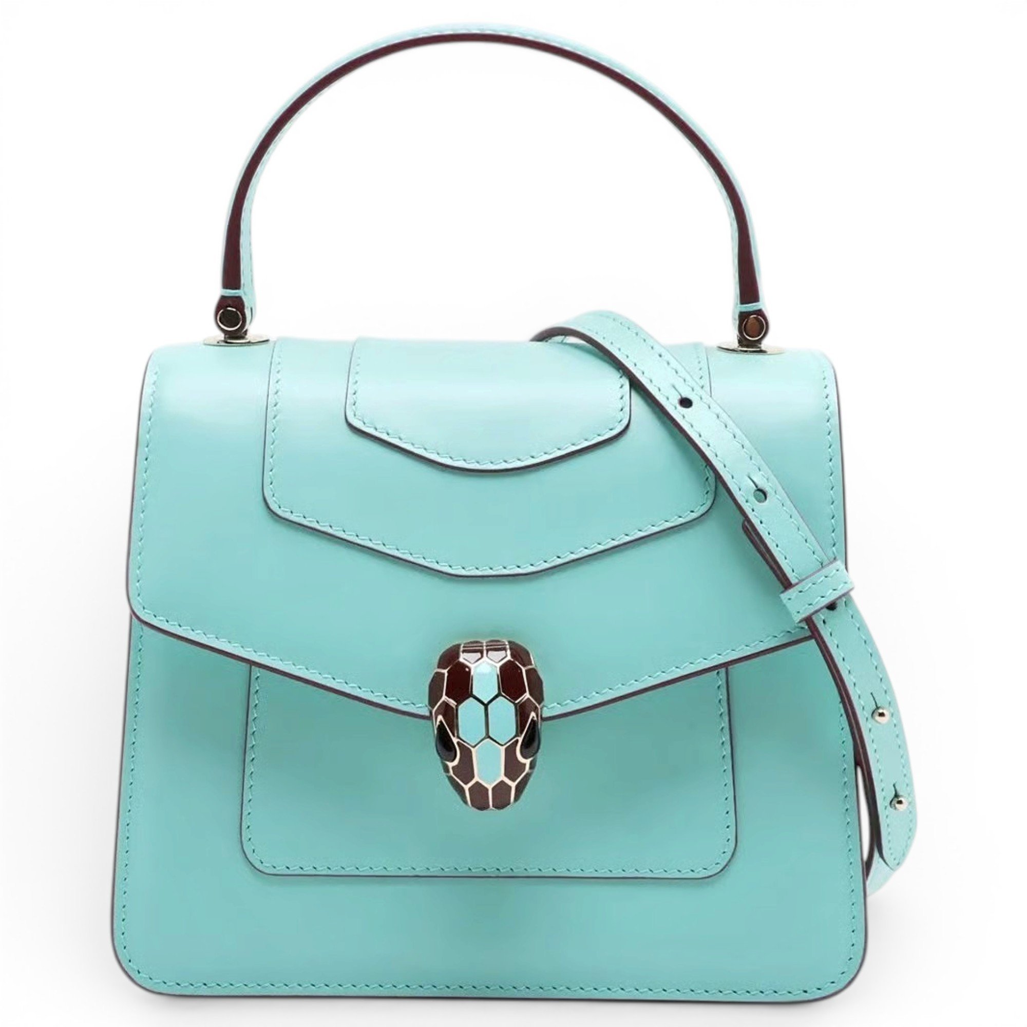 Serpenti leather handbag