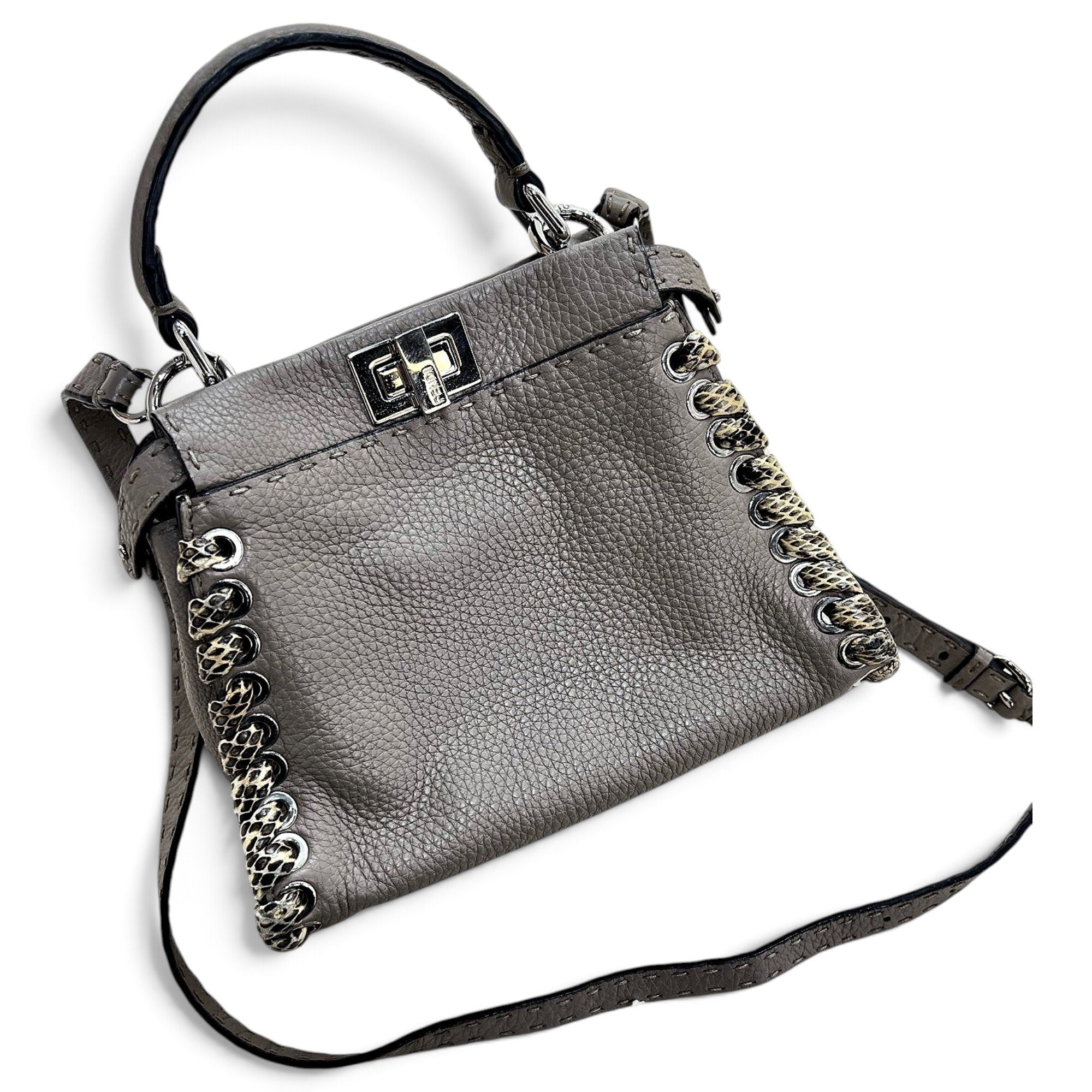 Peekaboo leather handbag