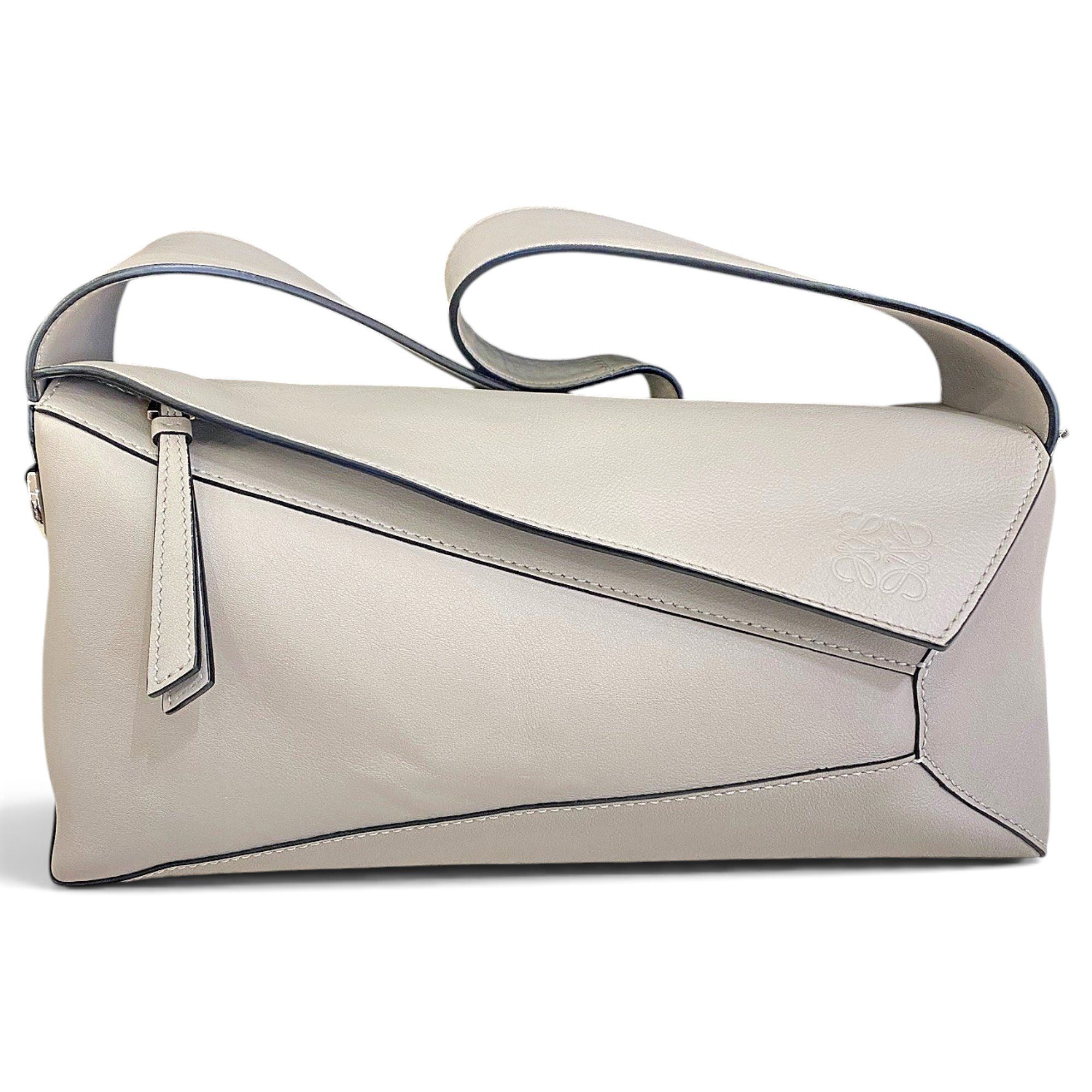 Puzzle leather handbag