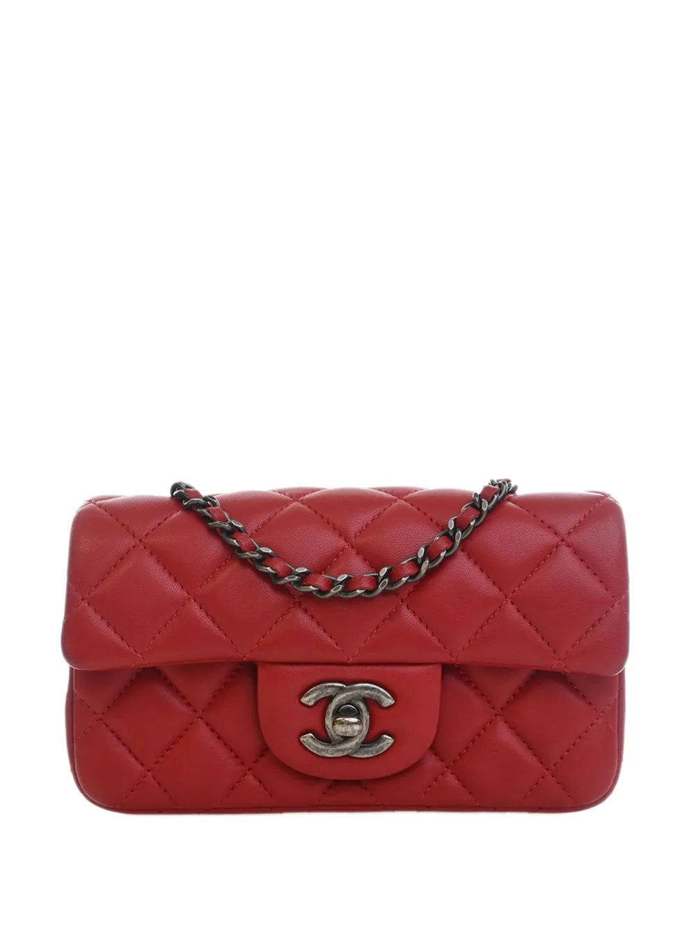 2014-2015 Extra Mini Rectangular Classic Lambskin Single Flap crossbody bag
