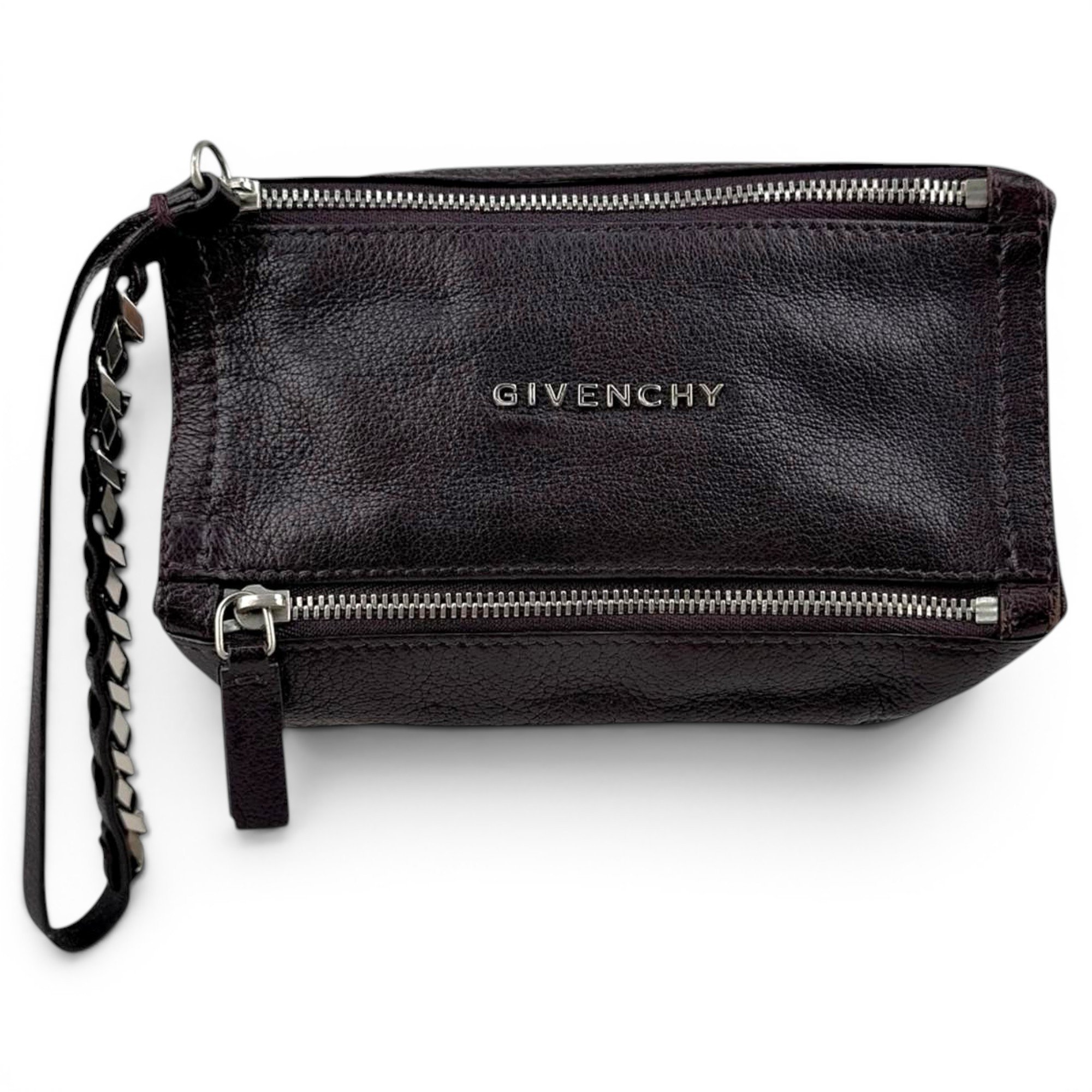 Pandora leather clutch bag
