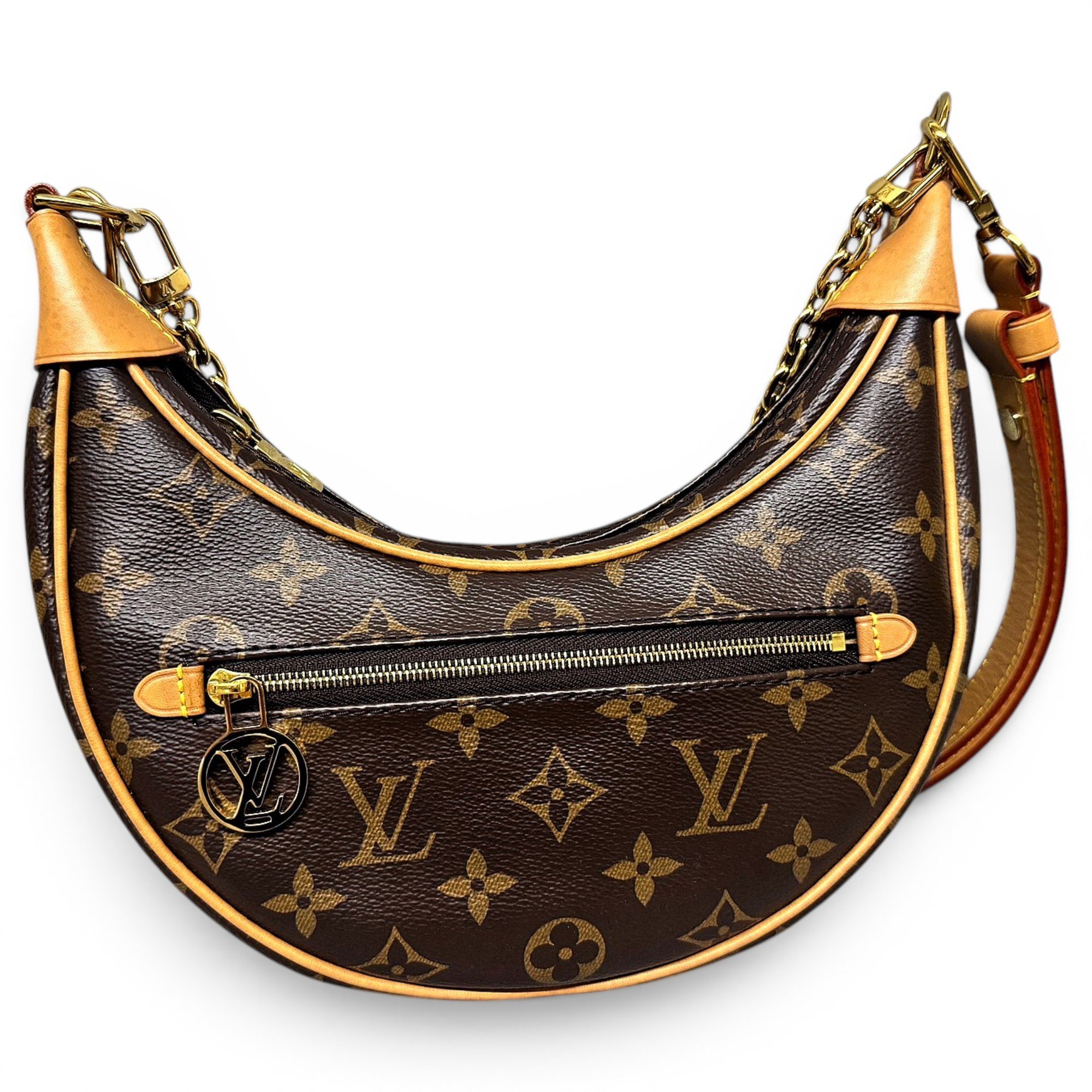 Loop leather handbag
