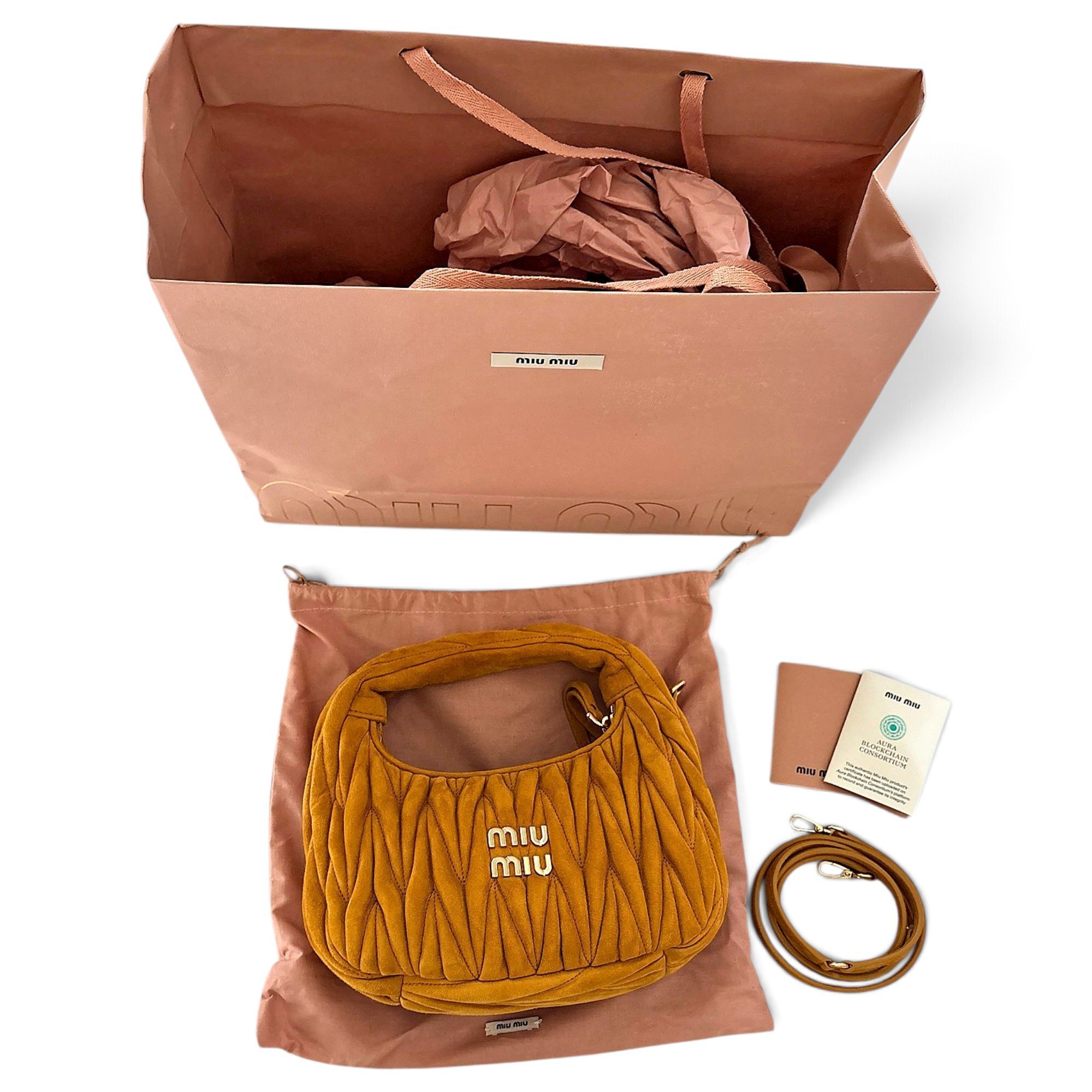 Miu Wander leather handbag